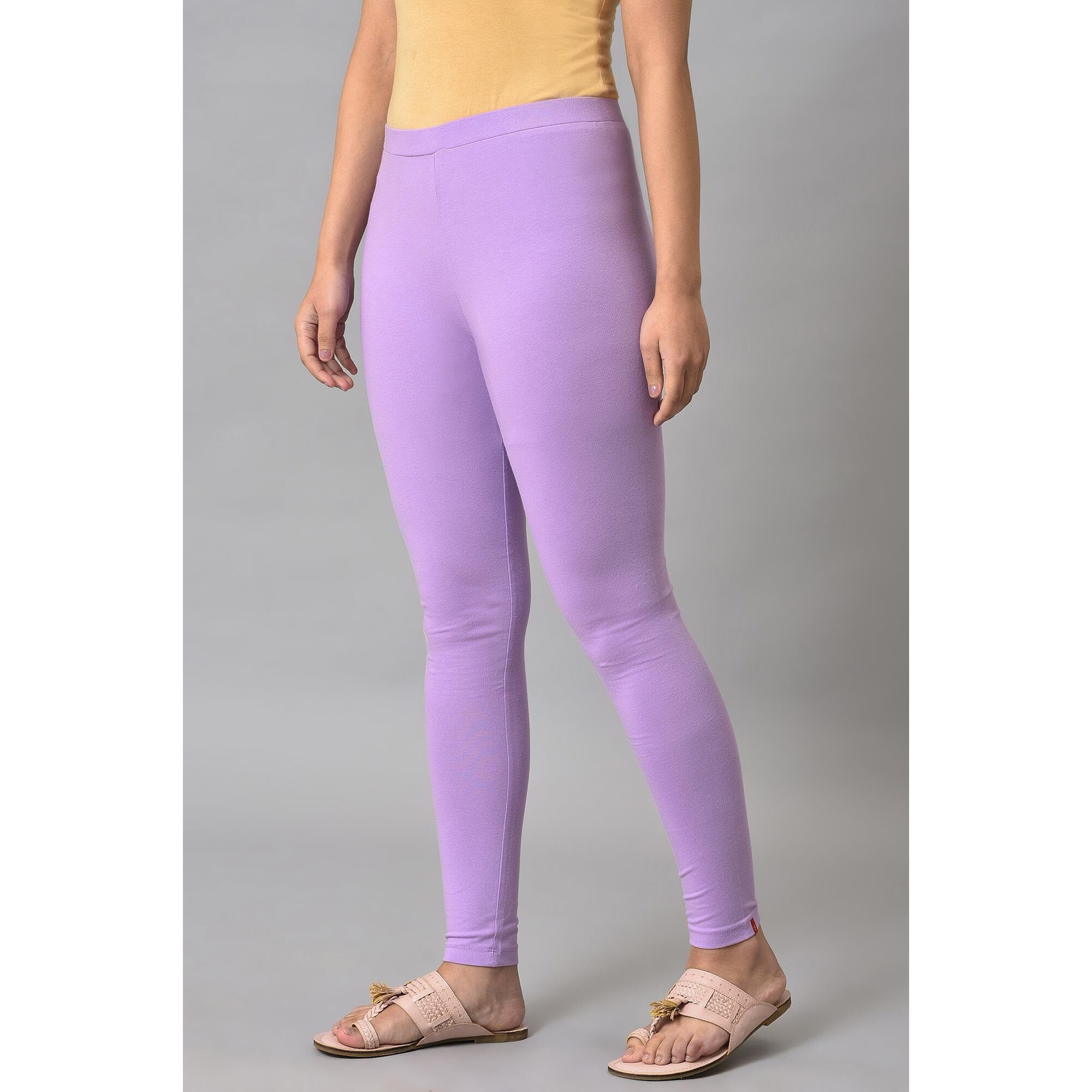 W For Woman Light Purple Cotton Jersey Tights_23Few60105-219147_M_Wm