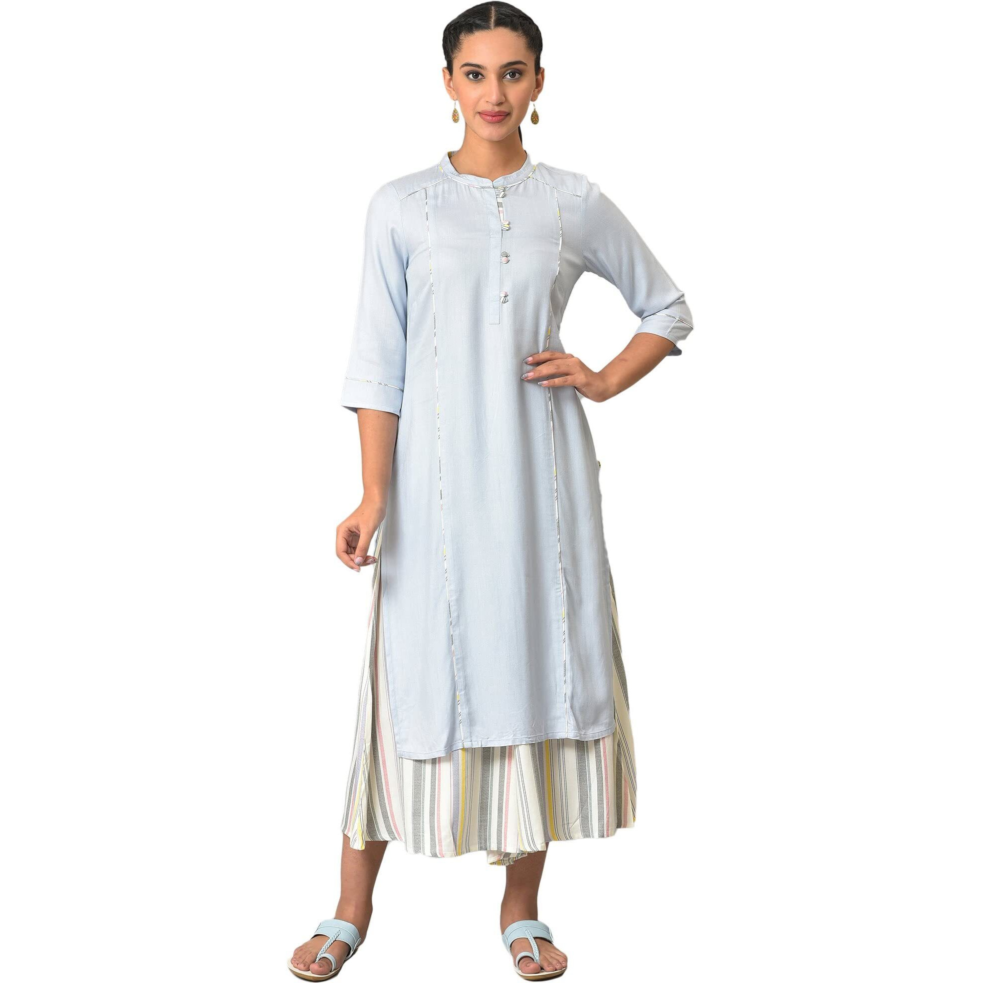 Blue Straight Summer Kurta Set