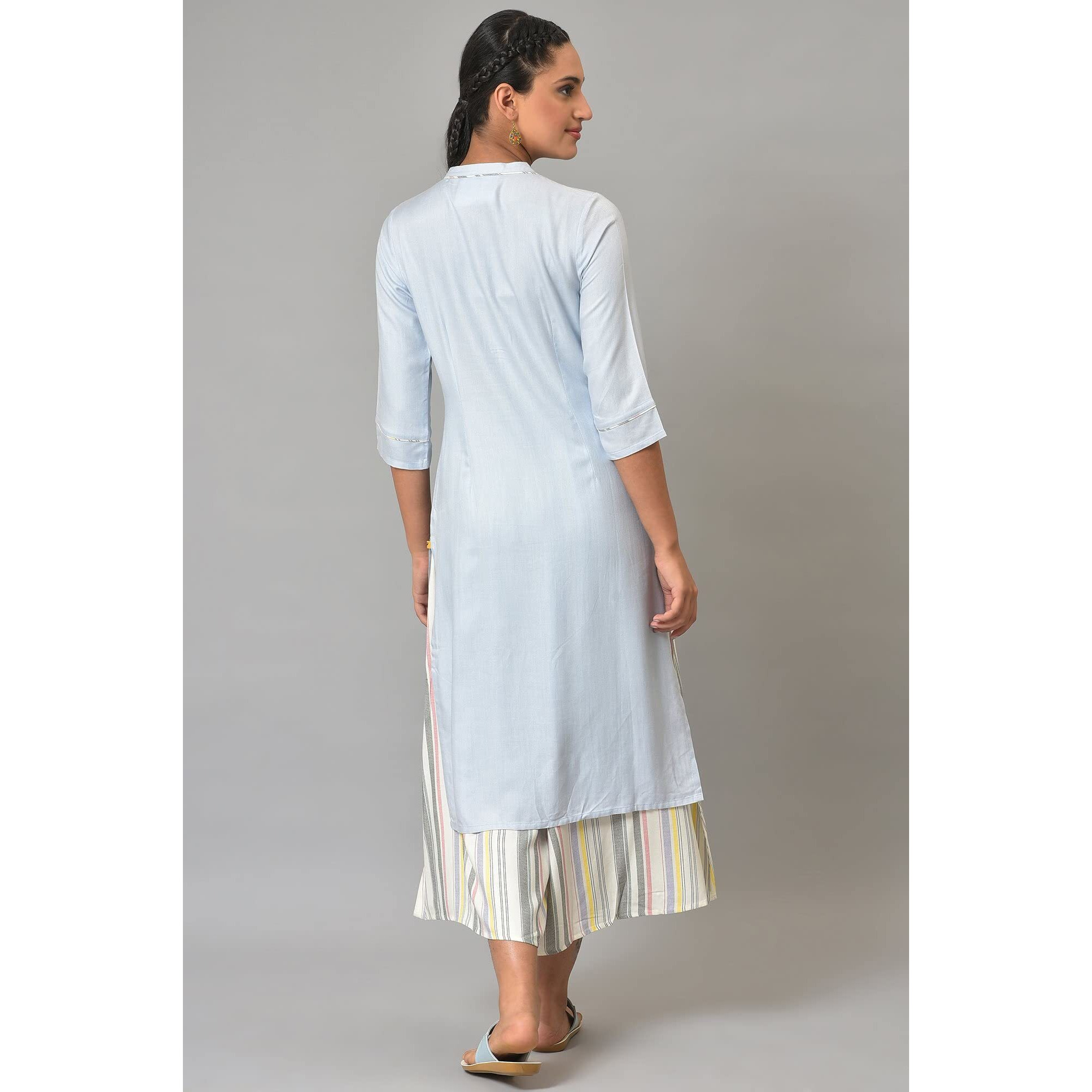 Blue Straight Summer Kurta Set