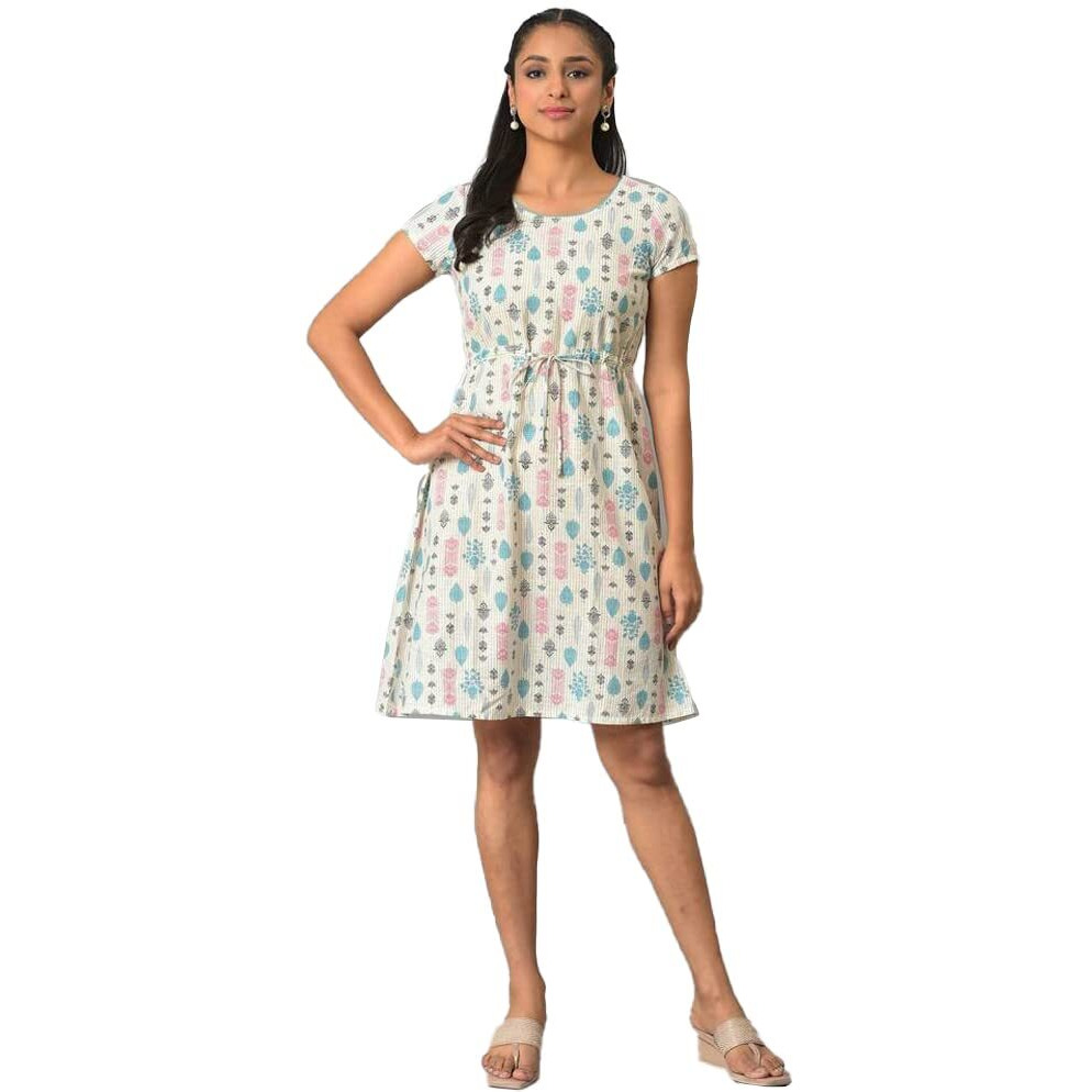 Aurelia Women's Cotton A-Line Midi Dress (23Fea13889-506833_White