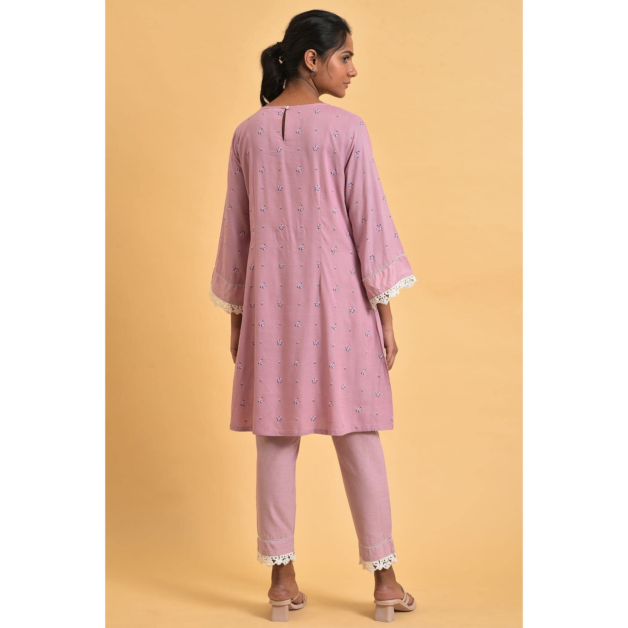 W For Woman Kurta & Slim Pant_23Fews18678-120088_Xs