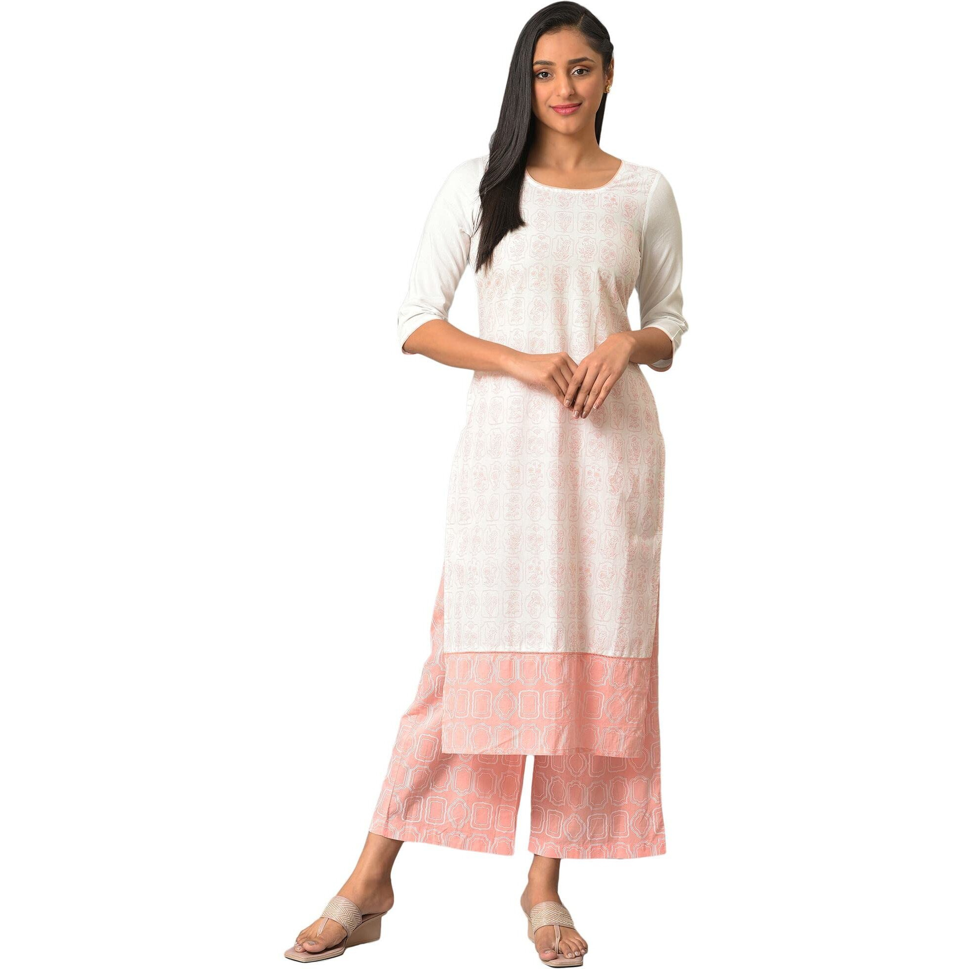 Aurelia Women's Cotton Clothing Set (23Feas13918-506830_White