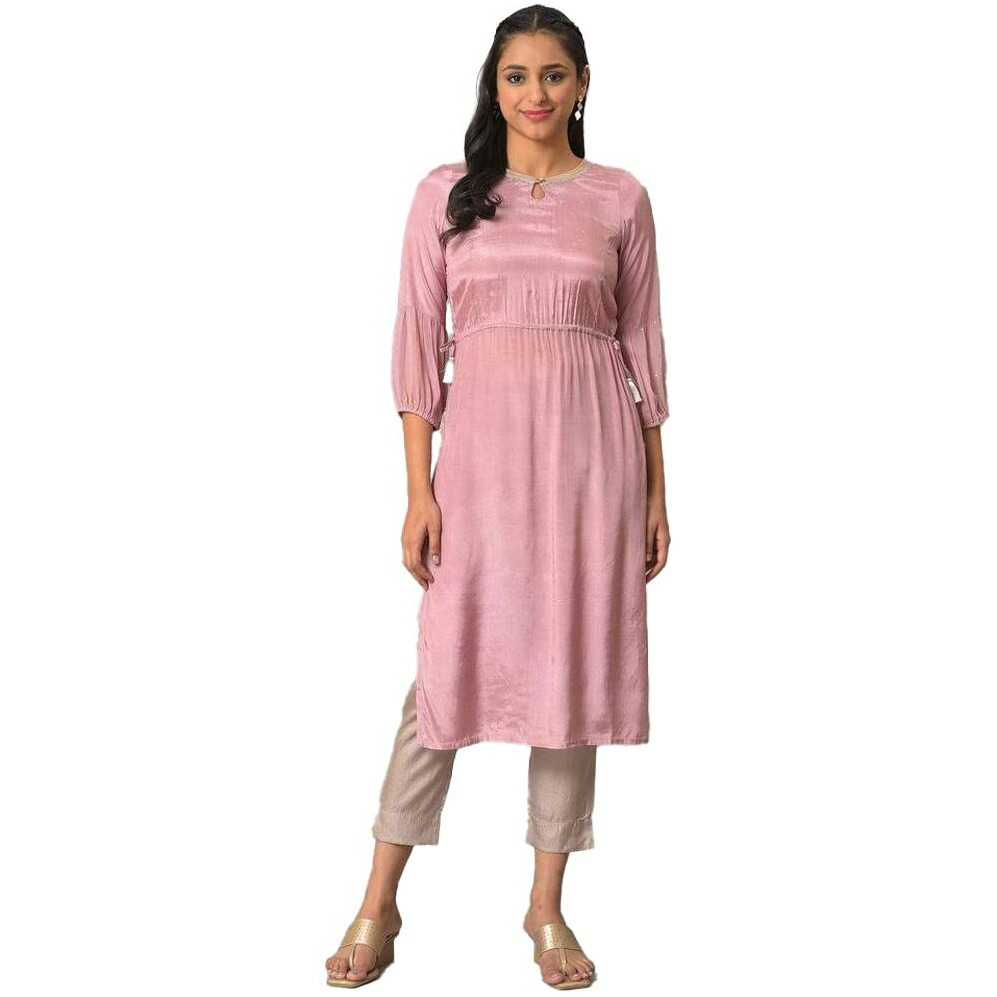 Aurelia Women's Viscose Regular Kurta (23Fea13945-605333_Mauve