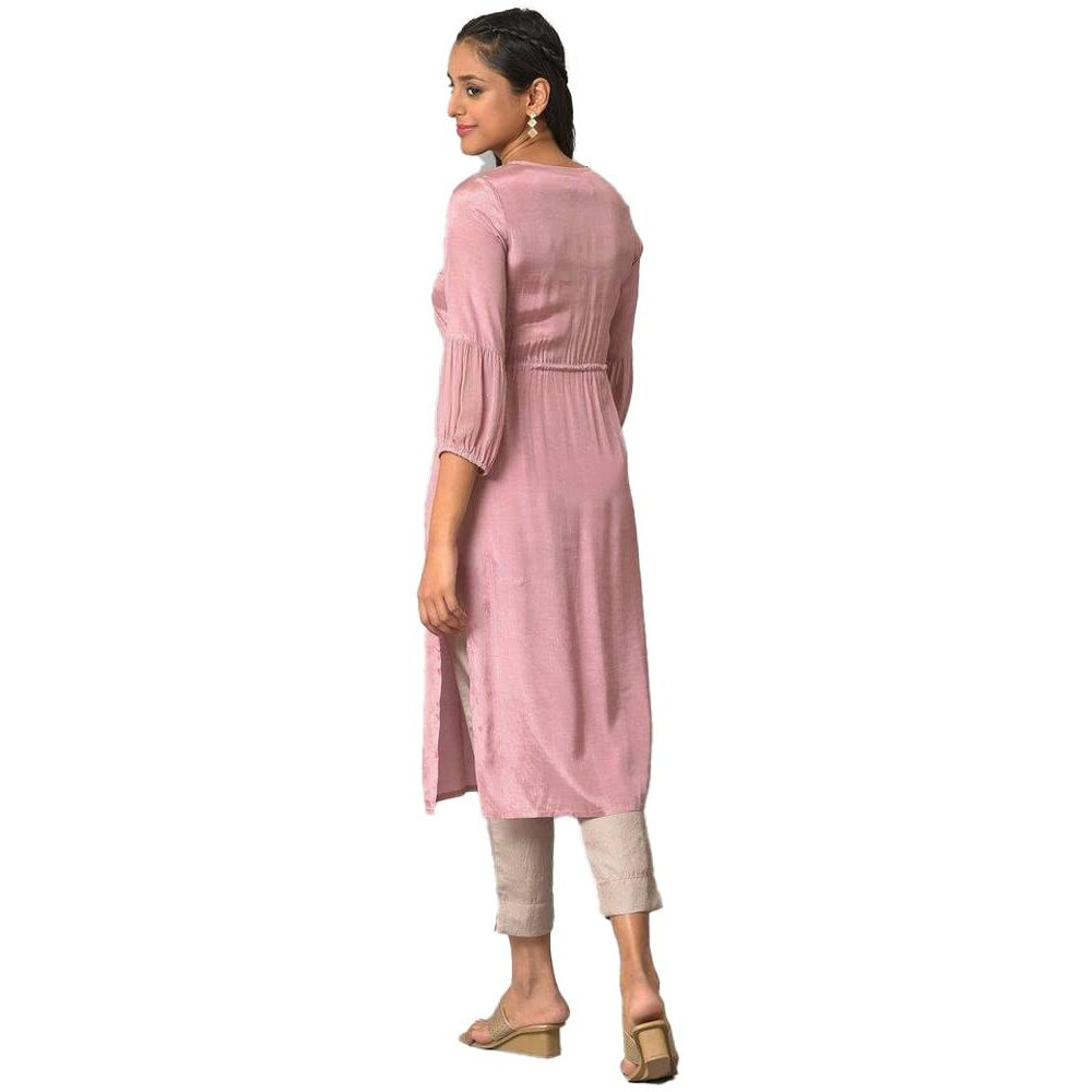 Aurelia Women's Viscose Regular Kurta (23Fea13945-605333_Mauve