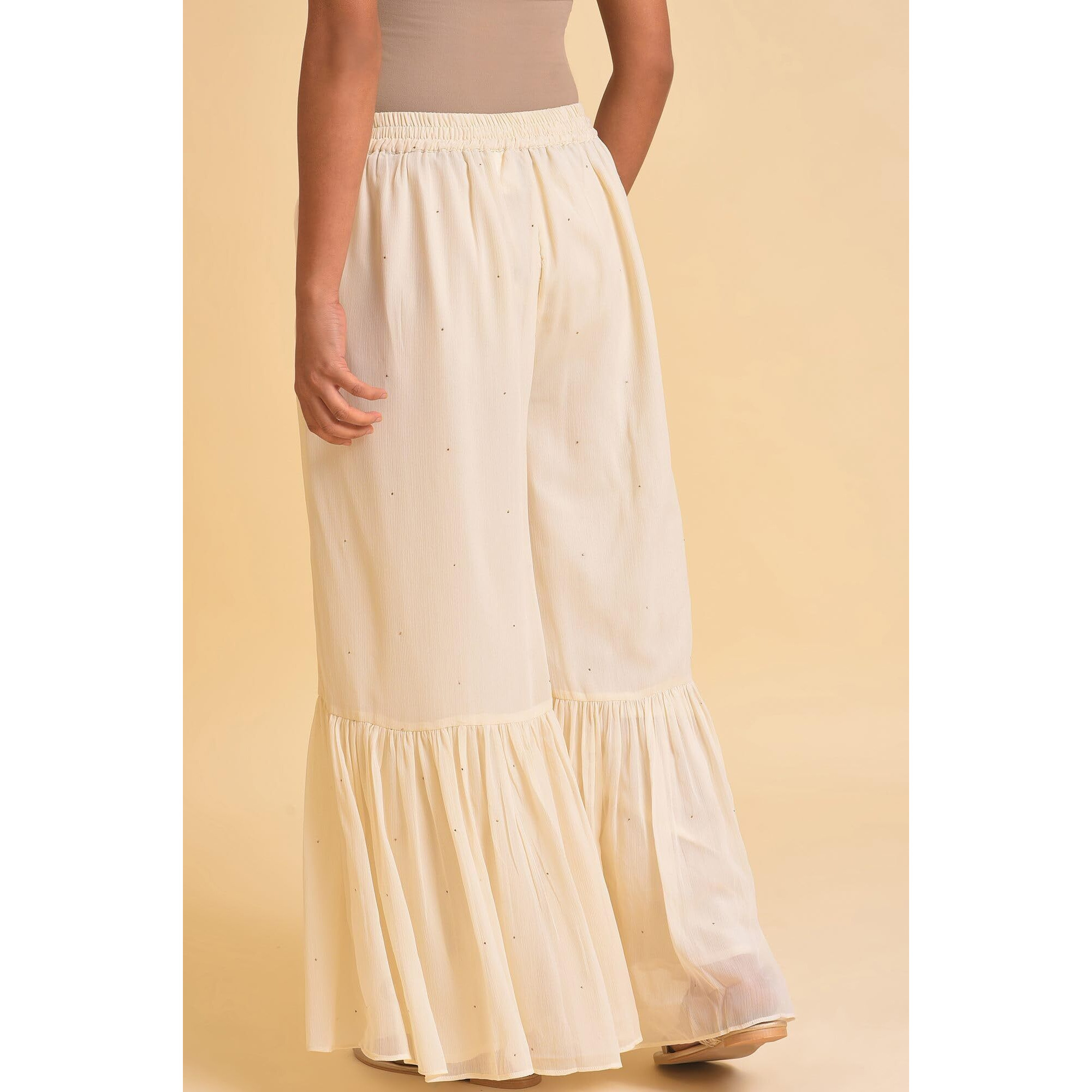 W Chiffon Strechable Sharara For Women | Chiffon Sharara For Women | W For Woman