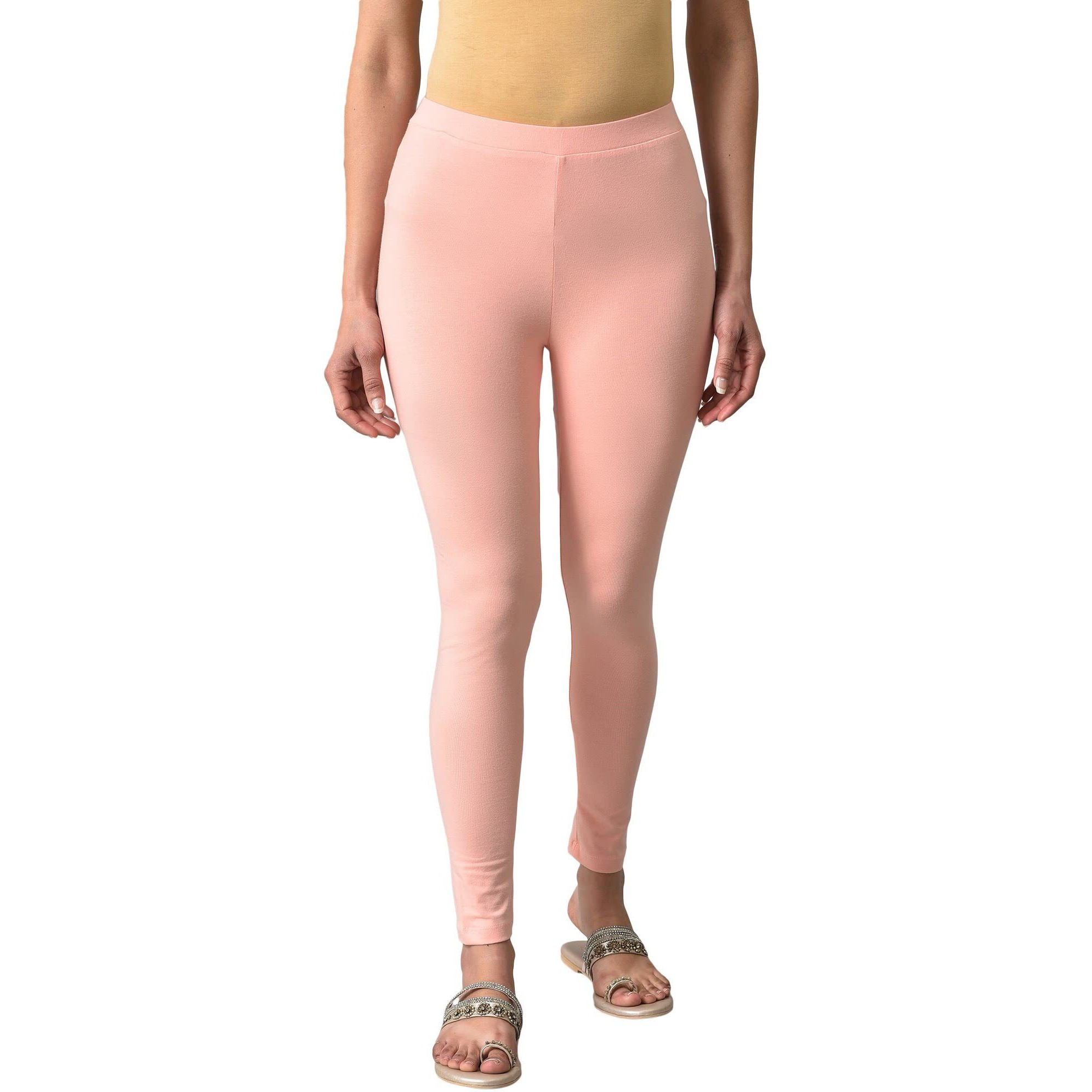 W For Woman Peach Cotton Jersey Tights_23Few60105-218906_L_Wl