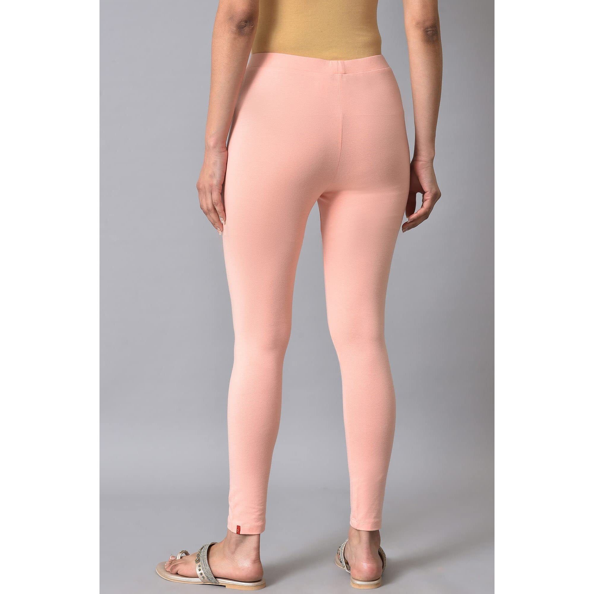 W For Woman Peach Cotton Jersey Tights_23Few60105-218906_L_Wl