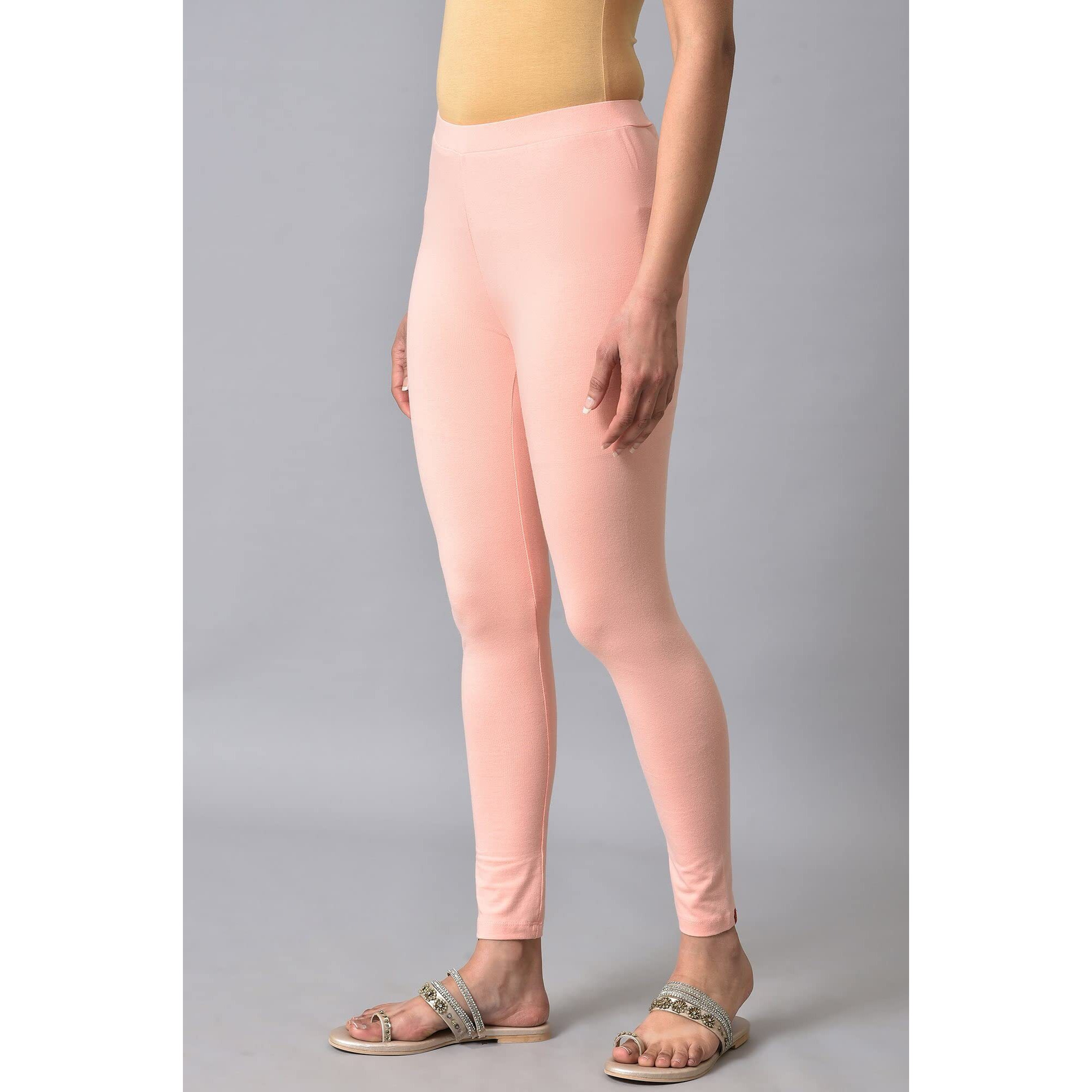 W For Woman Peach Cotton Jersey Tights_23Few60105-218906_L_Wl
