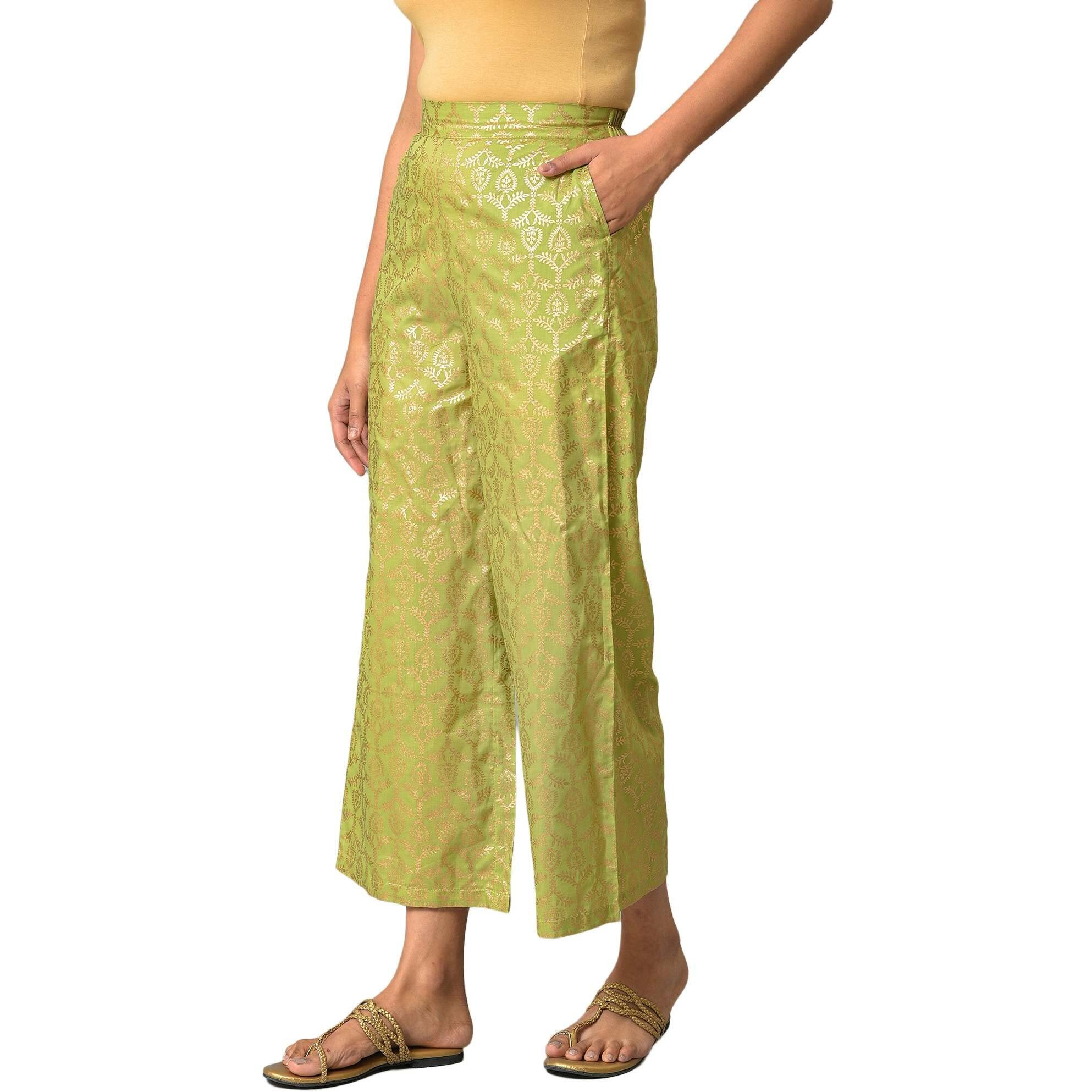 Aurelia Printed Strechable Palazzo Pants For Women | Ankle Length Palazzo Pants For Women