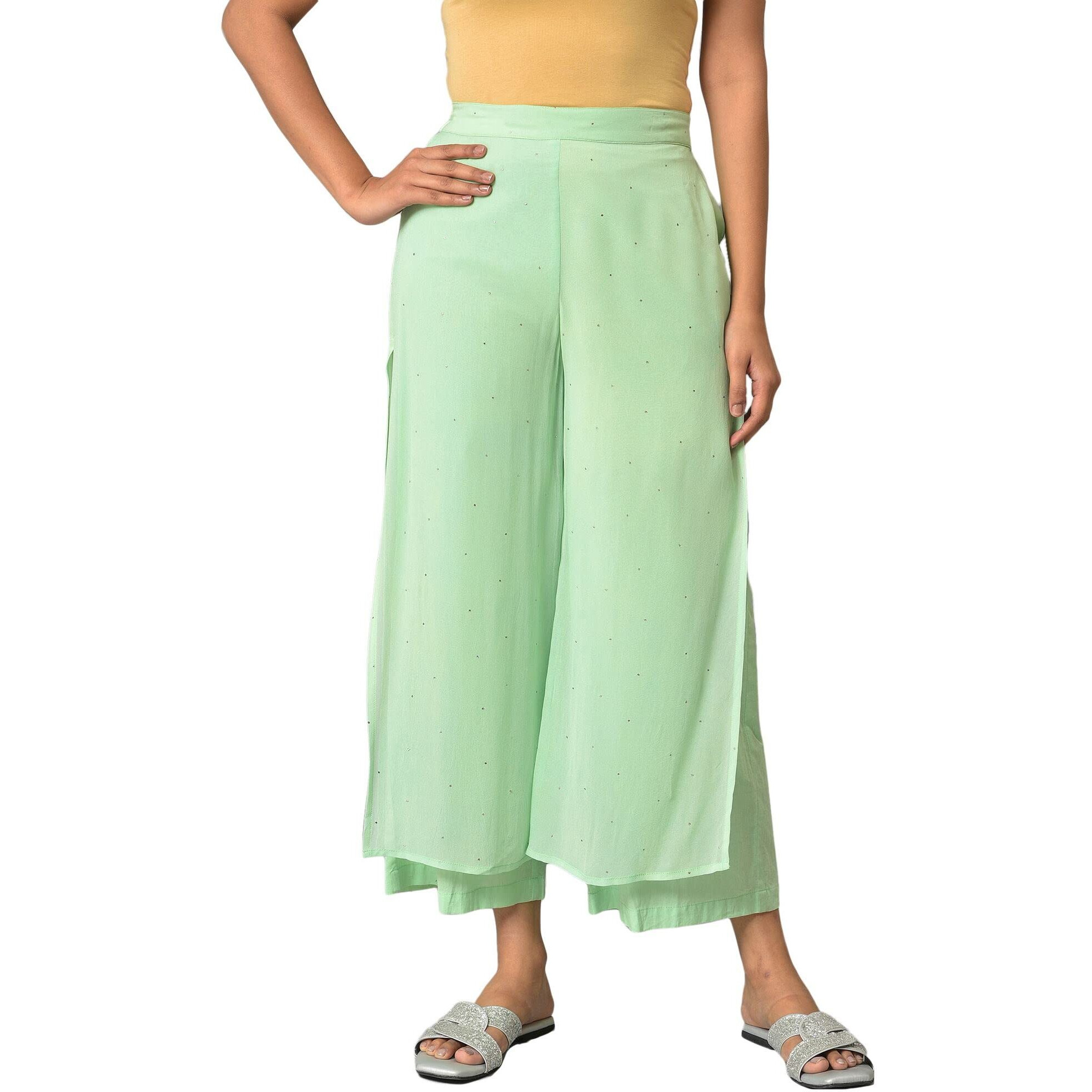Aurelia Printed Strechable Palazzo Pants For Women | Ankle Length Palazzo Pants For Women