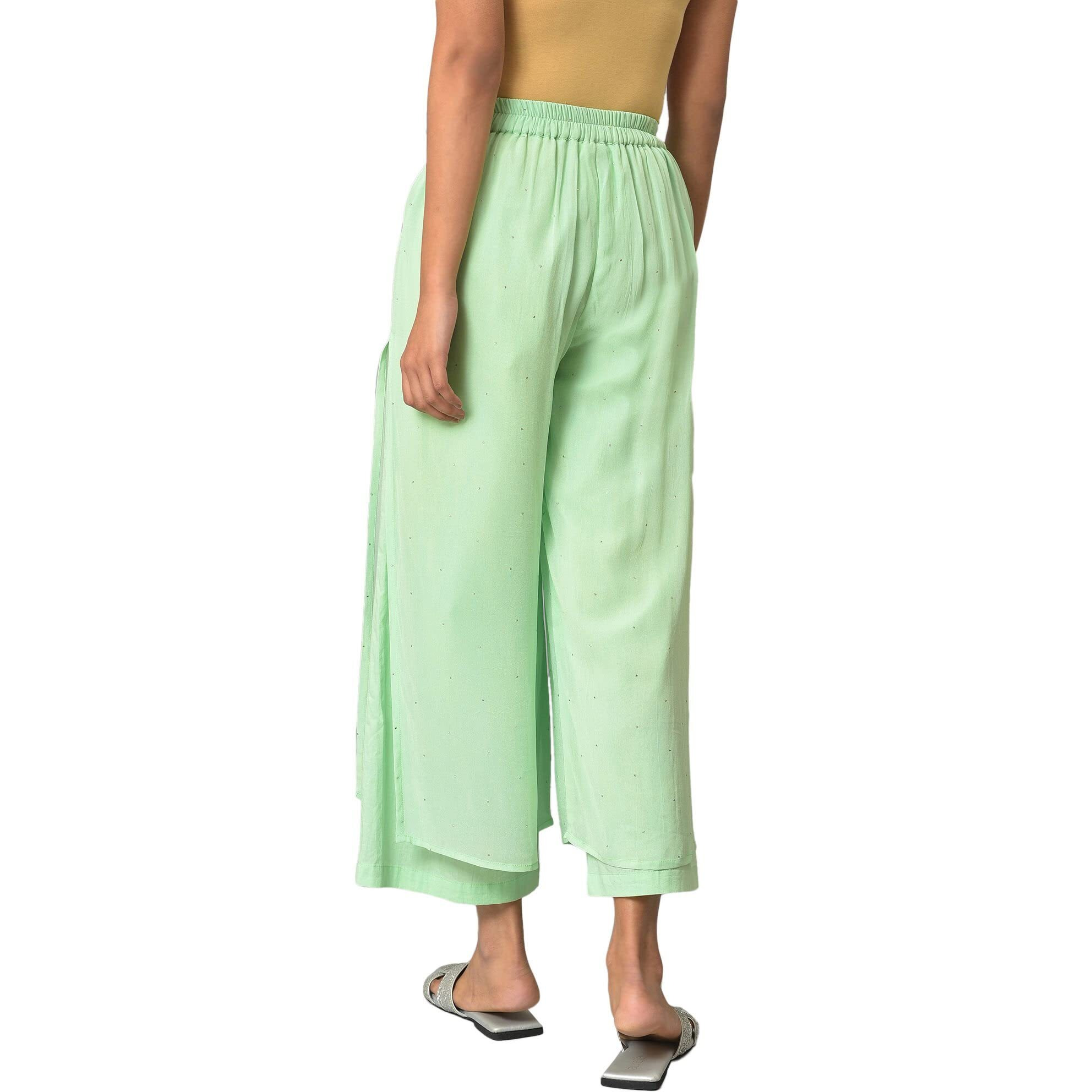 Aurelia Printed Strechable Palazzo Pants For Women | Ankle Length Palazzo Pants For Women