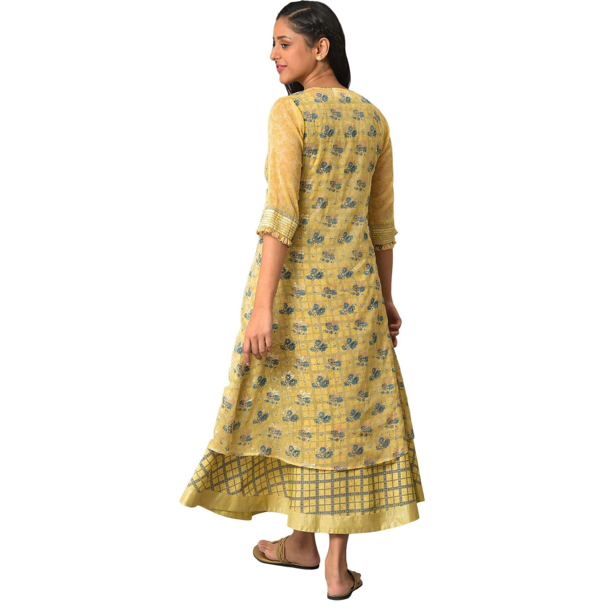 Aurelia Women's Polyester Clothing Set (23Feas14046-505371_Yellow
