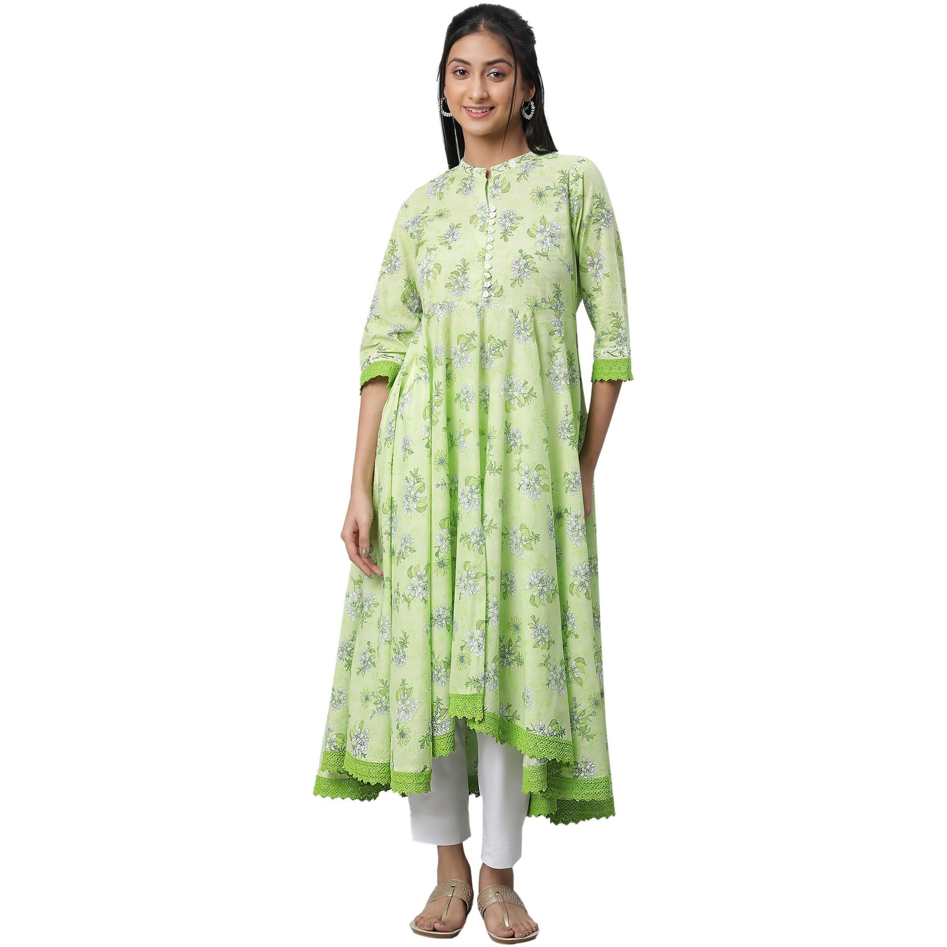 Purple Asymmetrical Floral Summerkurta