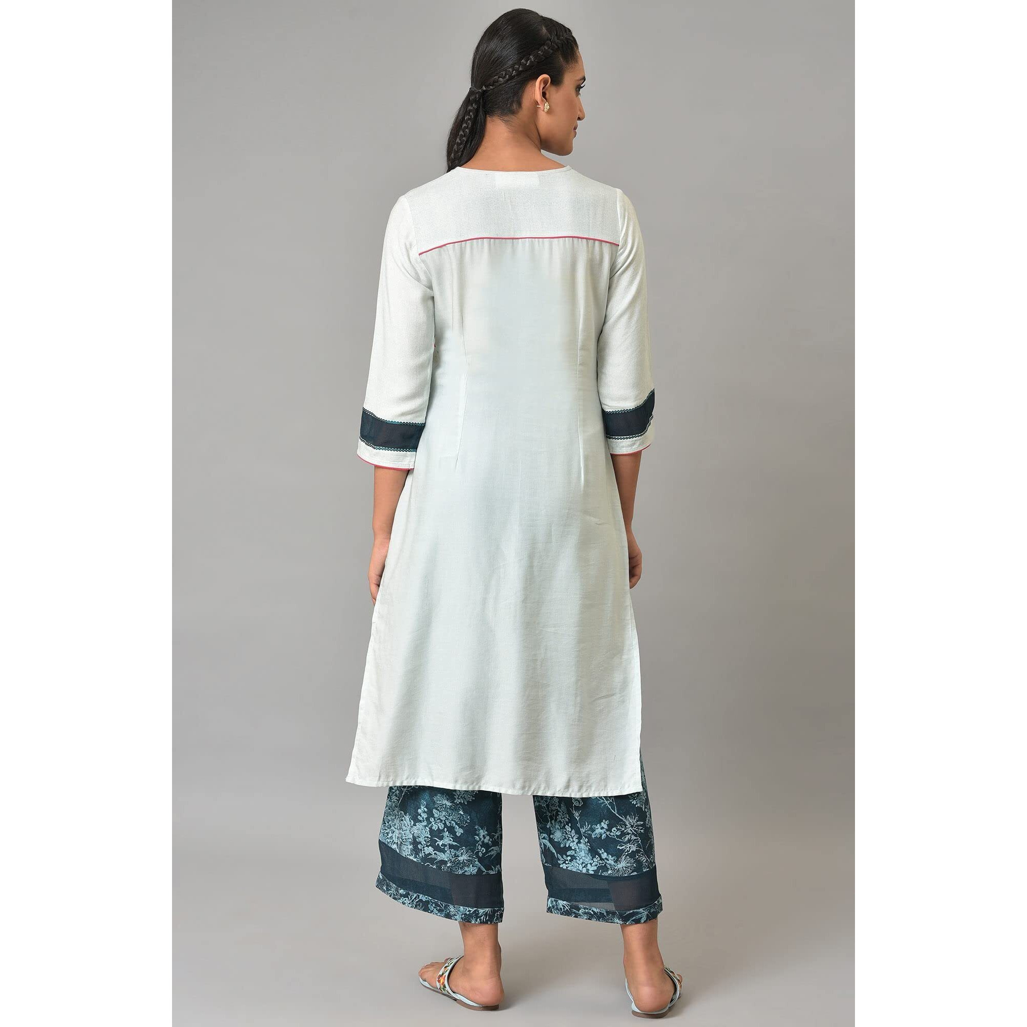 Blue Floral Printed Kurta Set