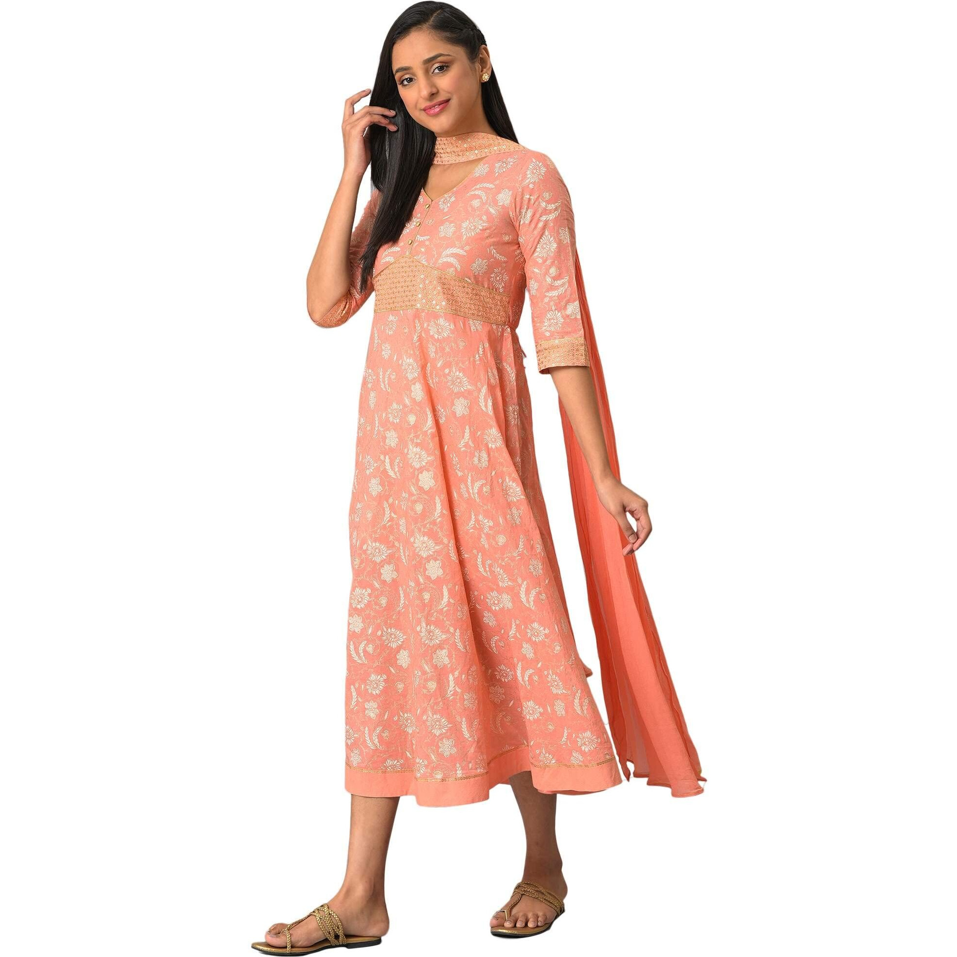 Aurelia Women's Cotton Clothing Set (23Feas13927-506415_Orange