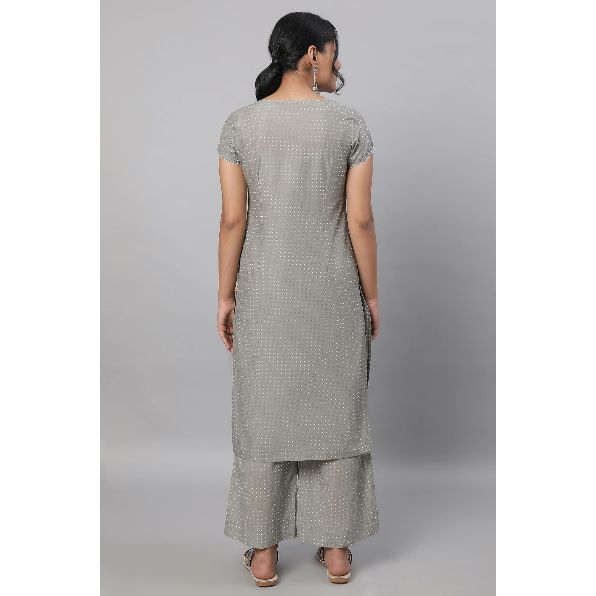 Aurelia Women's Viscose Kurta & Palazzo (23Feas14263-505794_Yellow