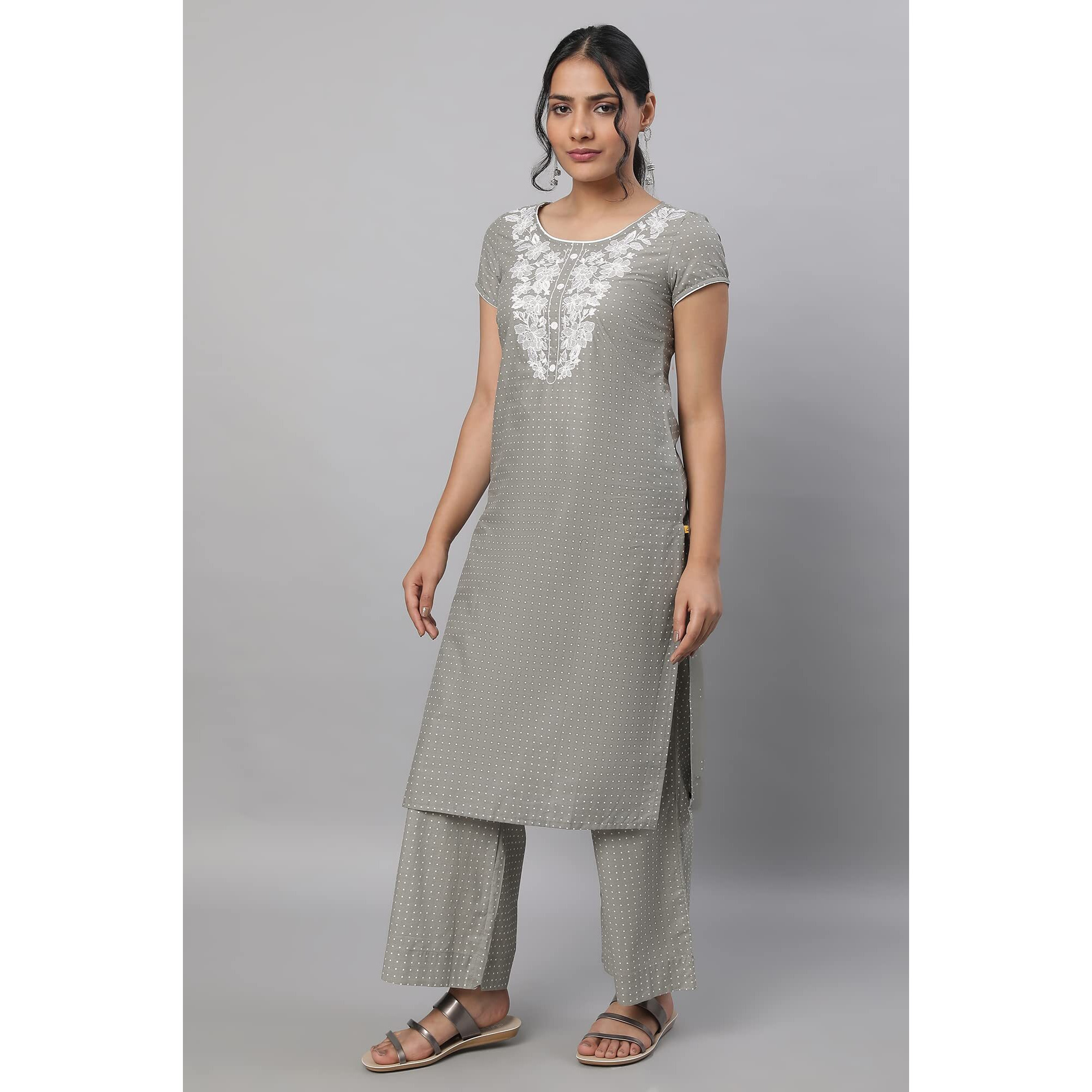 Aurelia Women's Viscose Kurta & Palazzo (23Feas14263-505794_Yellow