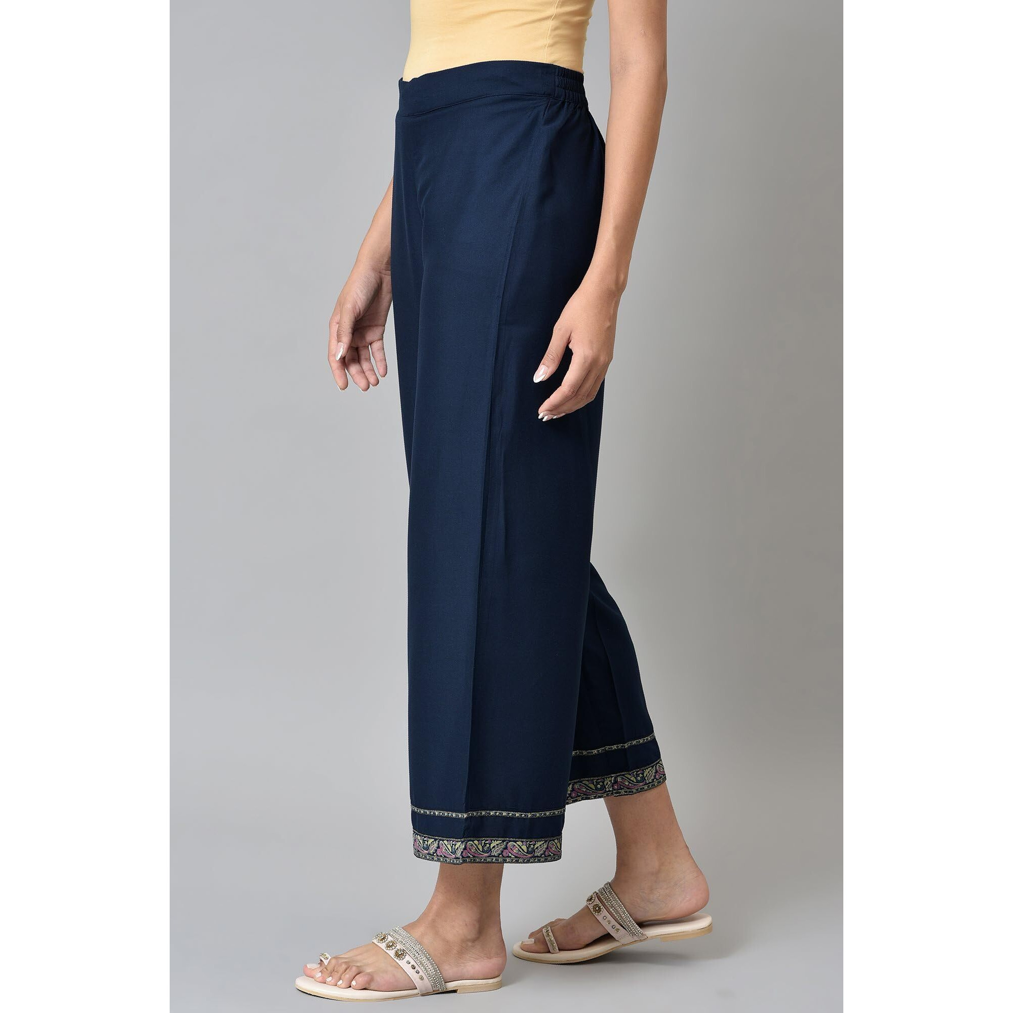 W Strechable Parallel Pants For Women | Trousers For Women | W For Woman