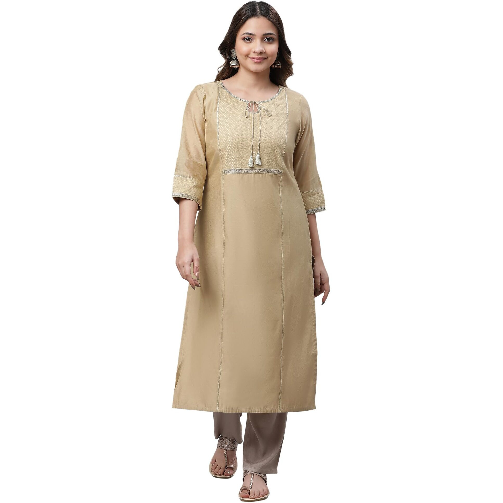 Aurelia Women Kurta 23Aua14183-704223-Gold-Xl