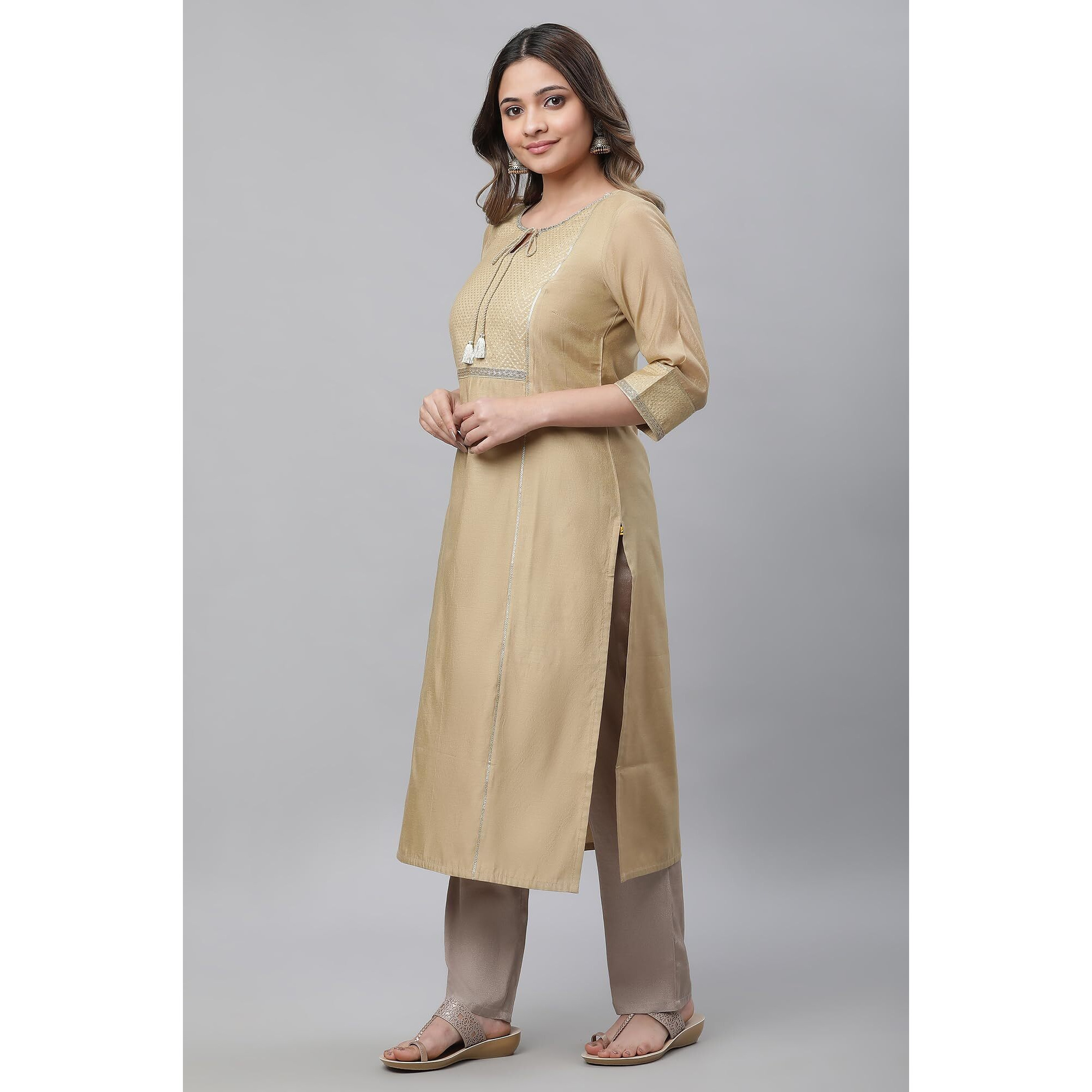 Aurelia Women Kurta 23Aua14183-704223-Gold-Xl