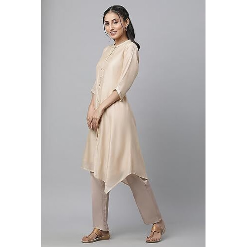 Aurelia Women Kurta 23Aua14178-704566-Beige-S