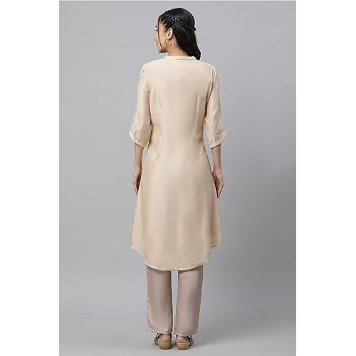 Aurelia Women Kurta 23Aua14178-704566-Beige-S