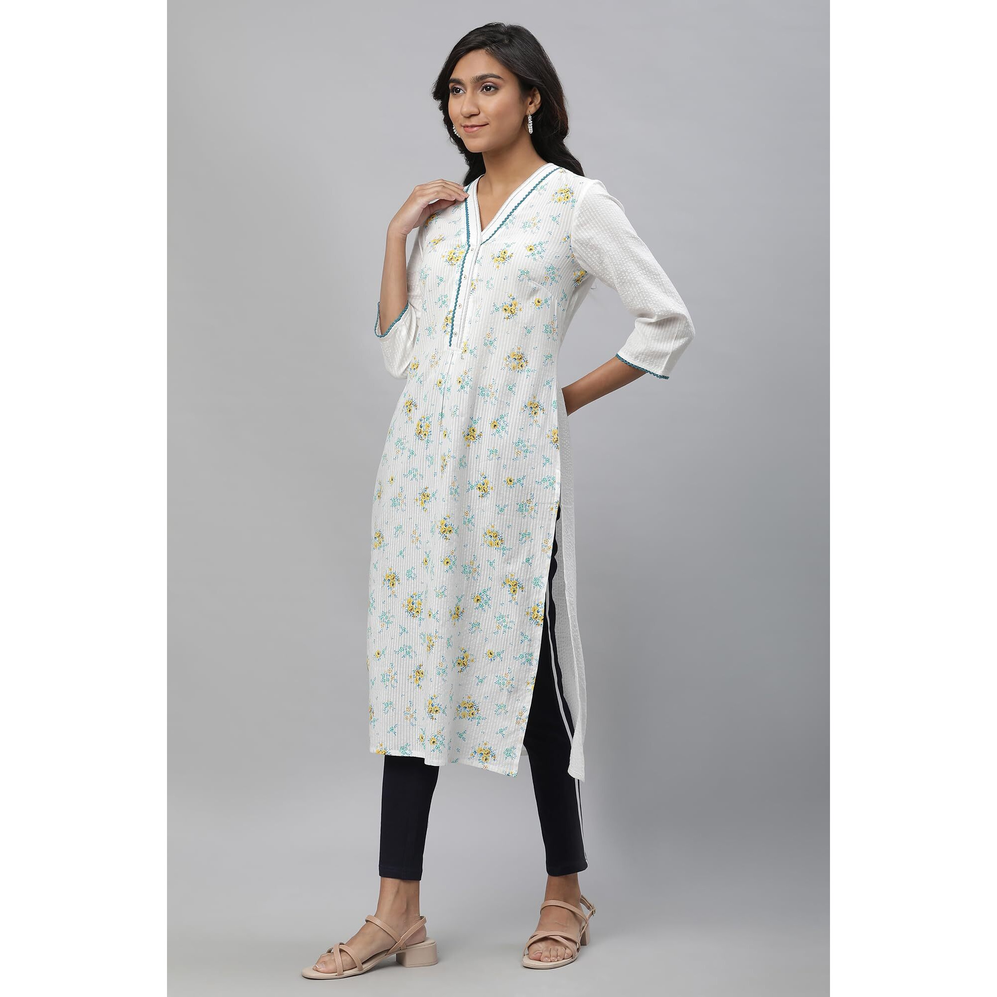 Aurelia Women Cotton Kurta 23Aua14493-507266-White-Xl