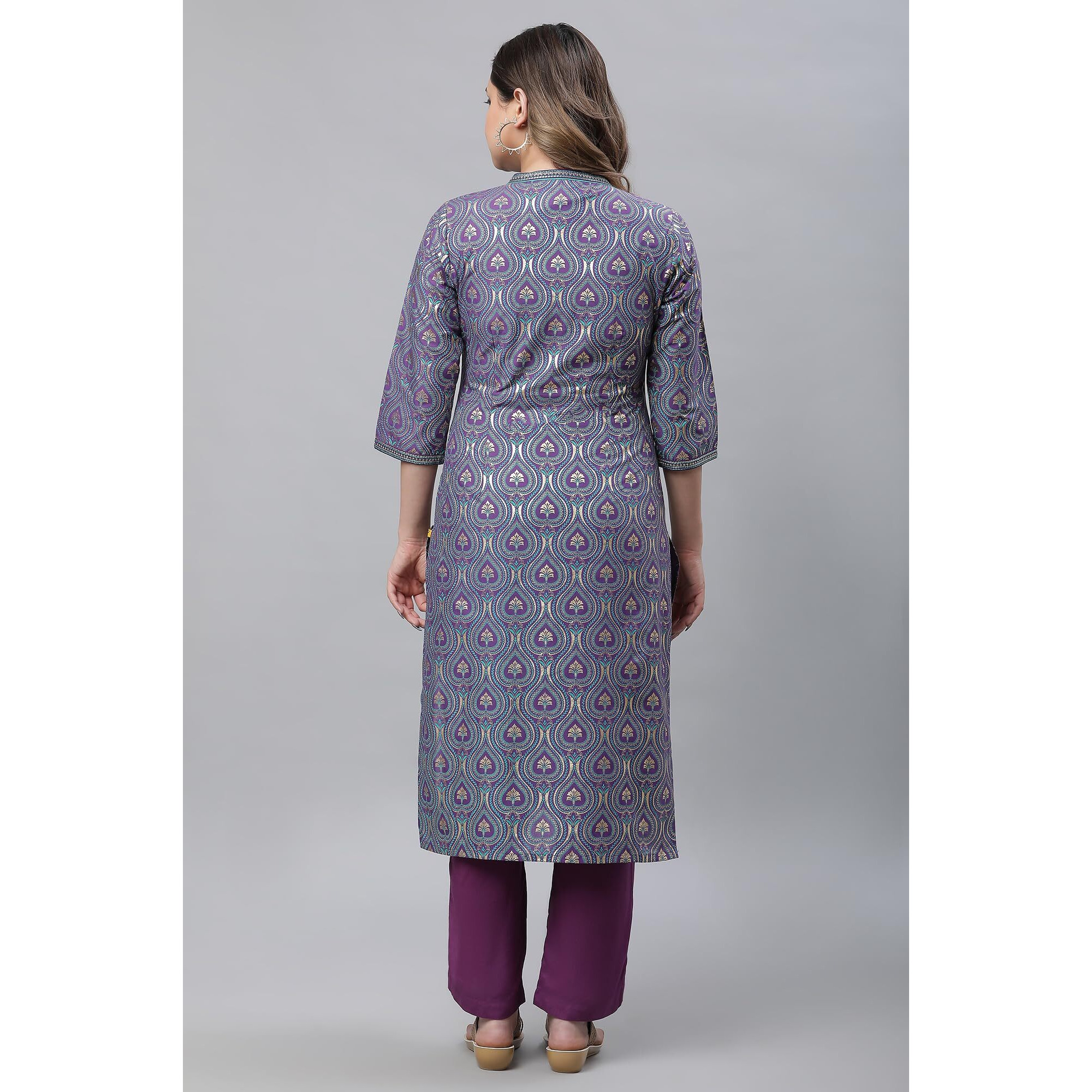 Aurelia Women's Viscose Regular Shirt (23Aua14678-507543_Pansy