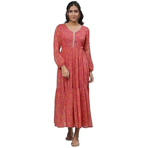 Aurelia Purple Floral Printed Midi Dress For Women