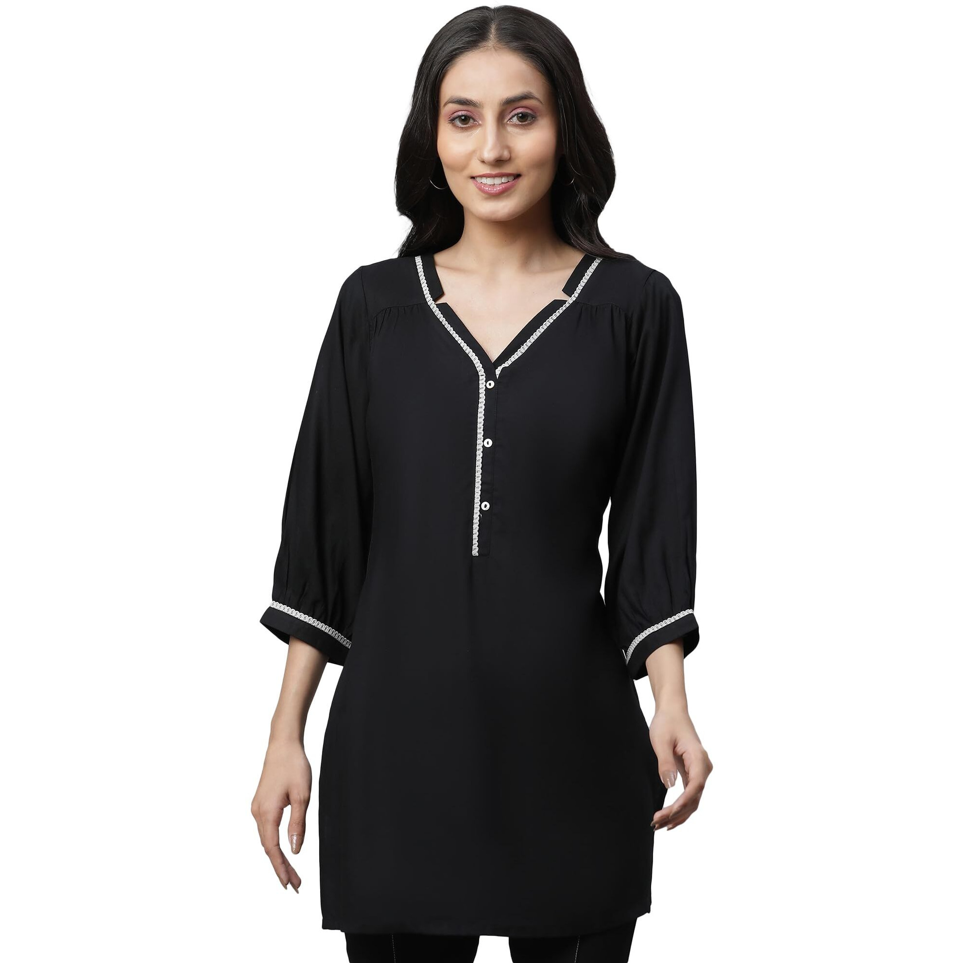 Aurelia Women Kurti 23Aua30391-605115-Black-L
