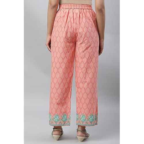 Aurelia Printed Pure Cotton Strechable Palazzo Pants For Women | Ankle Length Palazzo Pants For Women | Pure Cotton Palazzo Pants For Women