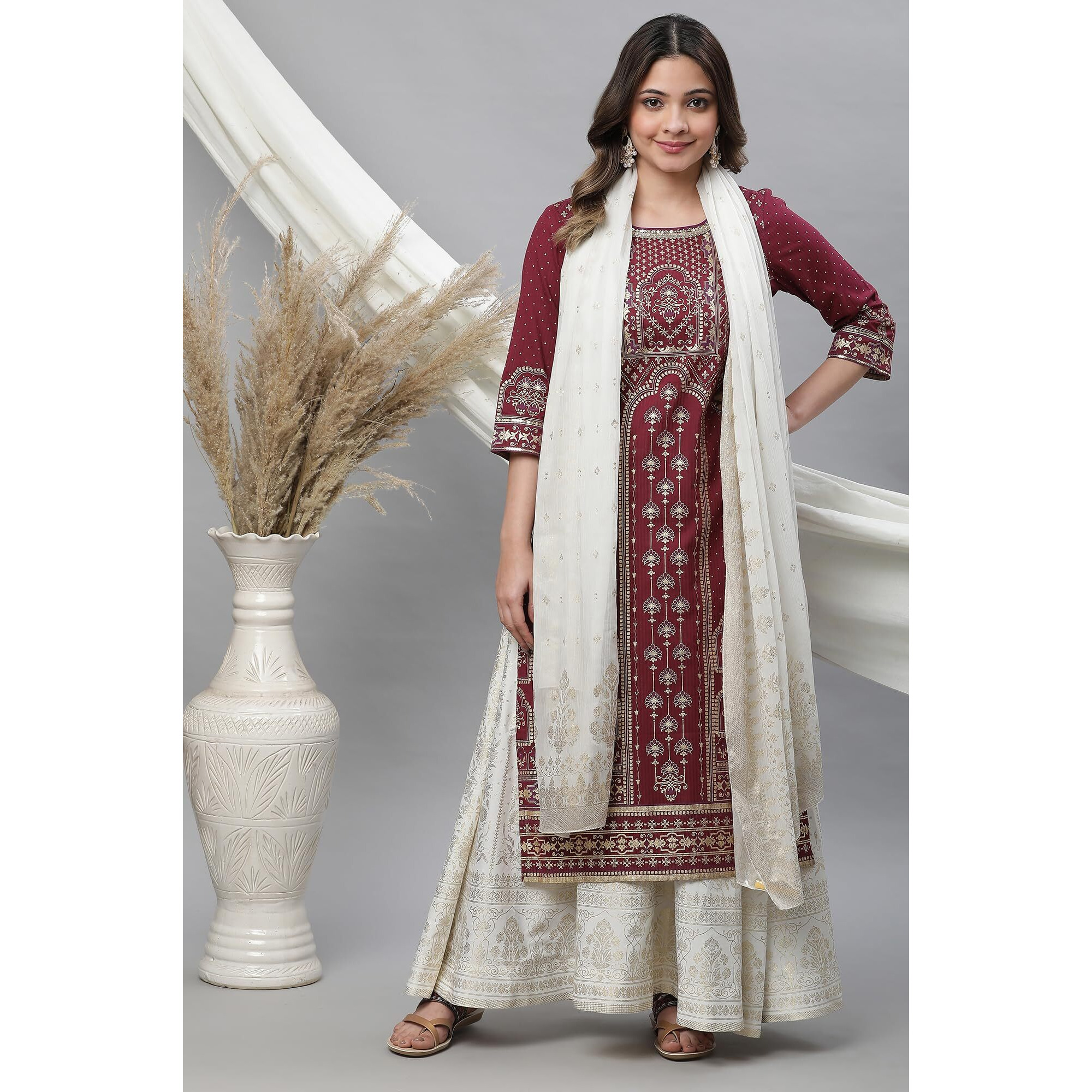 Aurelia Women Dupatta 23Aua80002-506916-White-Fs