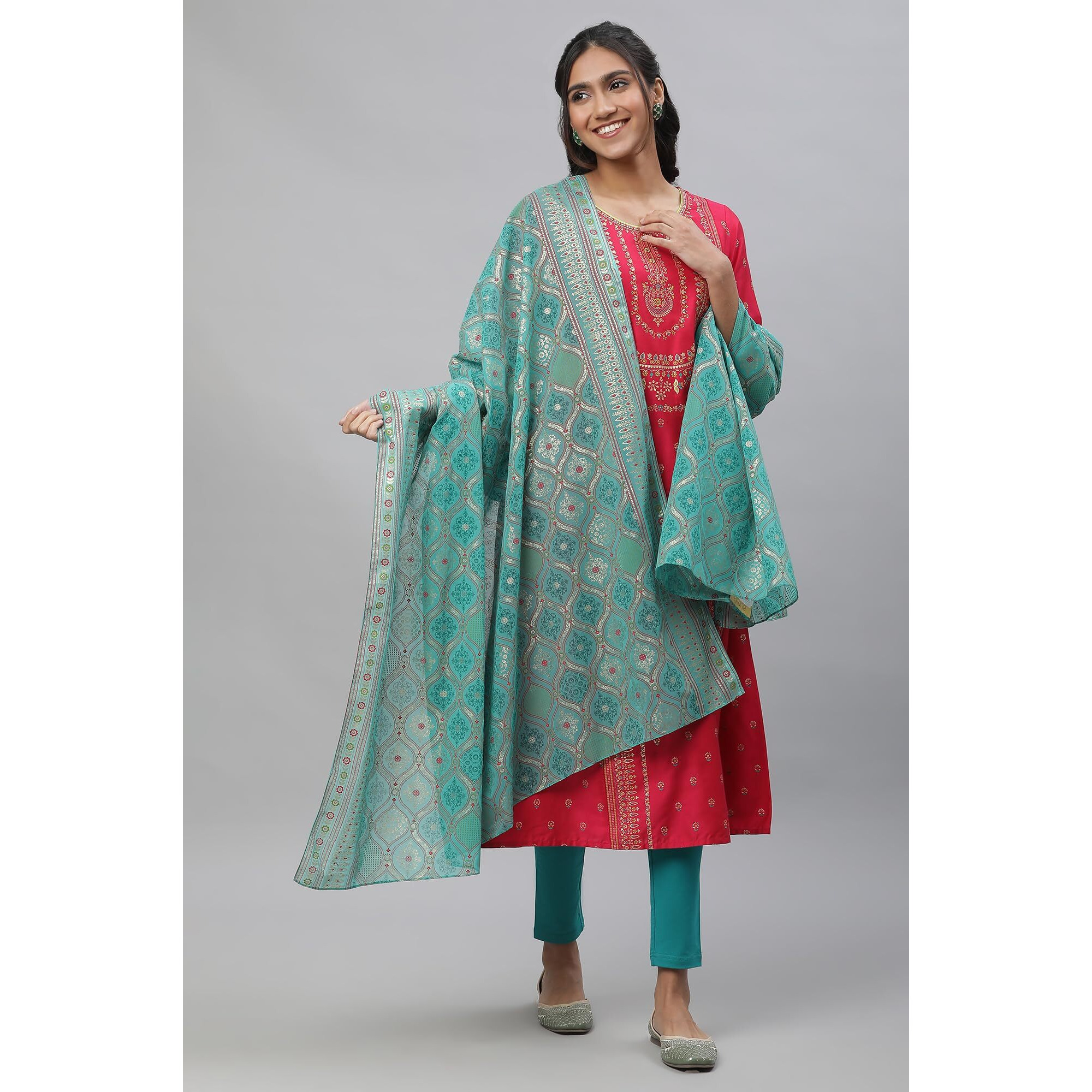 Aurelia Women Dupatta 23Aua80002-507515-Green-Fs