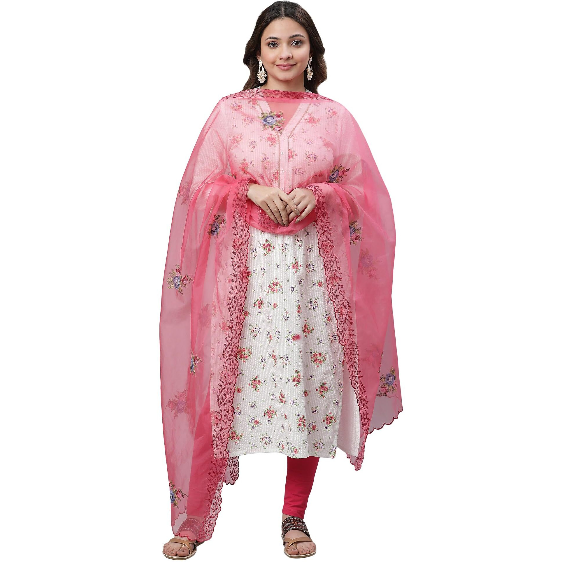 Aurelia Women Dupatta 23Aua80070-606112-Pink-Fs