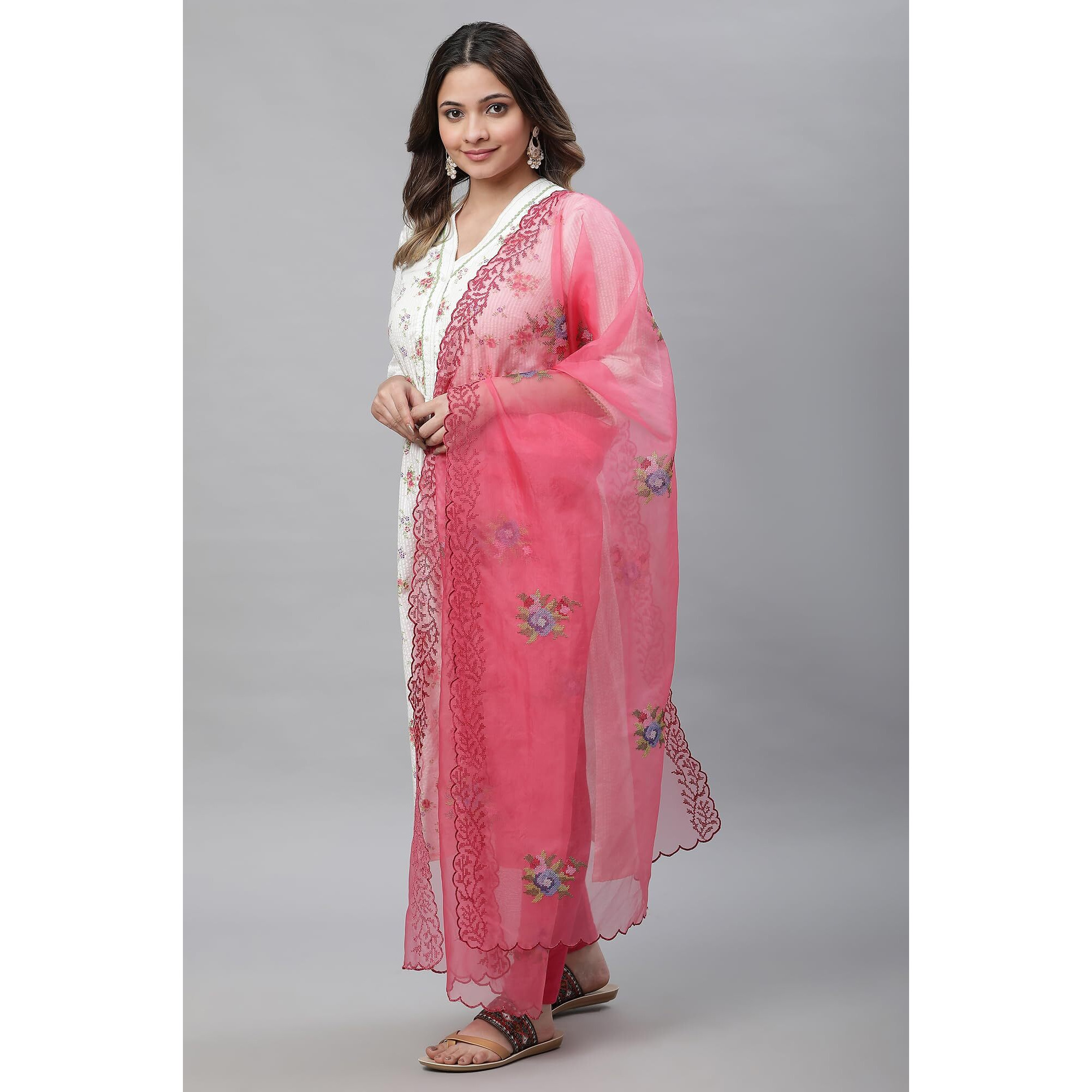 Aurelia Women Dupatta 23Aua80070-606112-Pink-Fs