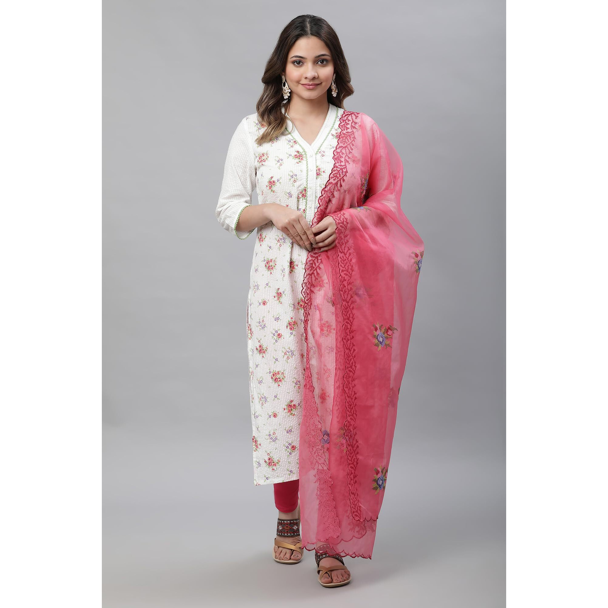Aurelia Women Dupatta 23Aua80070-606112-Pink-Fs