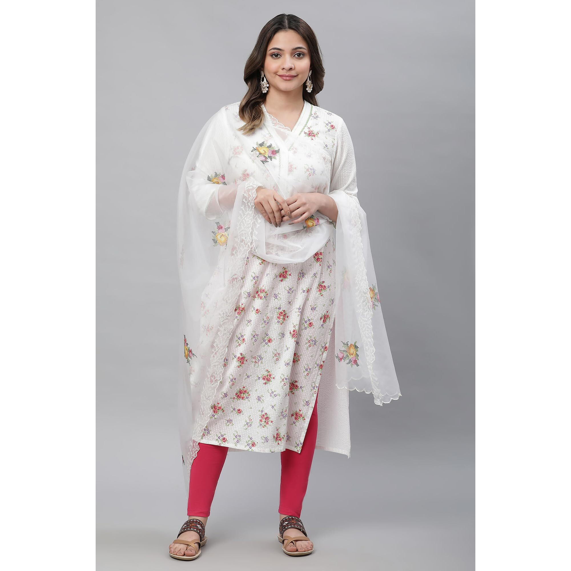 Aurelia Women Dupatta 23Aua80070-606114-White-Fs