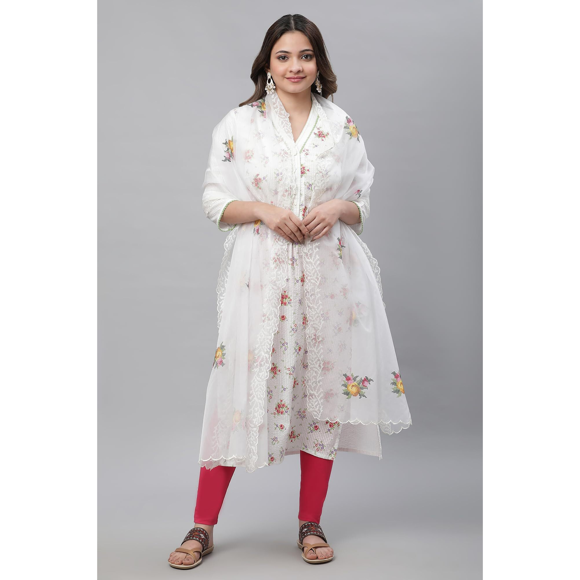 Aurelia Women Dupatta 23Aua80070-606114-White-Fs