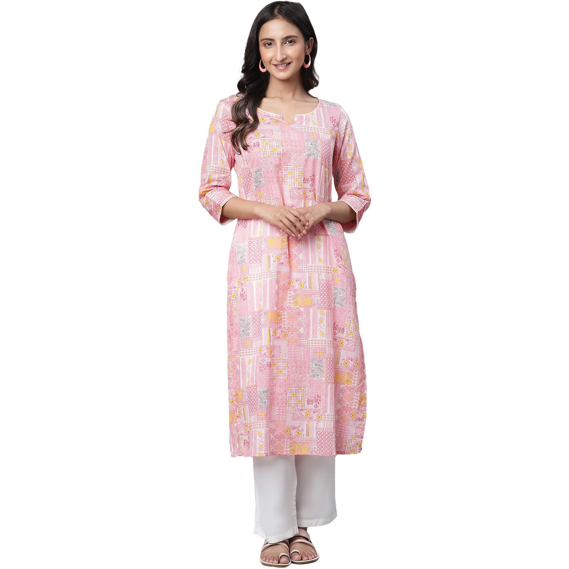 Aurelia Women's Cotton Regular Shirt (23Aua14102-501719_Pink