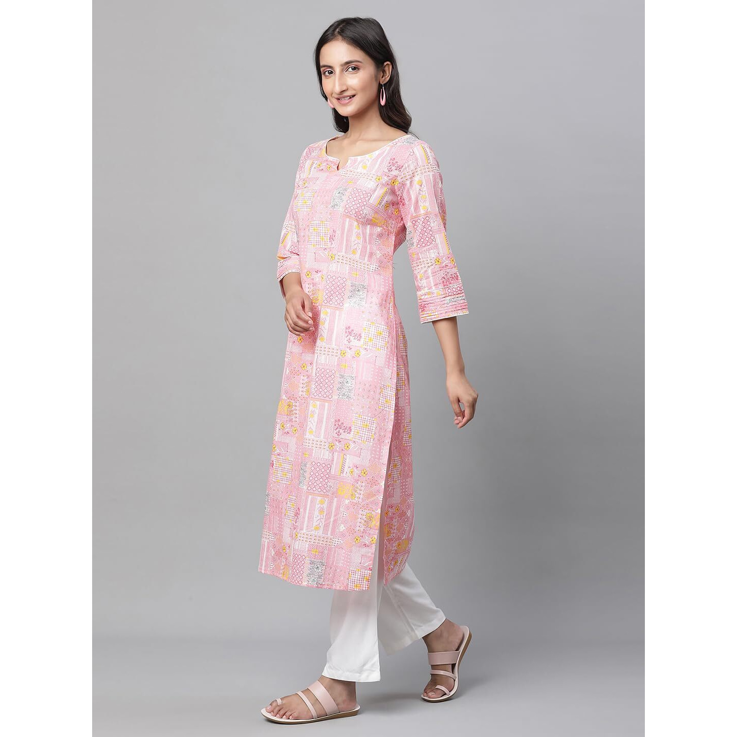 Aurelia Women's Cotton Regular Shirt (23Aua14102-501719_Pink