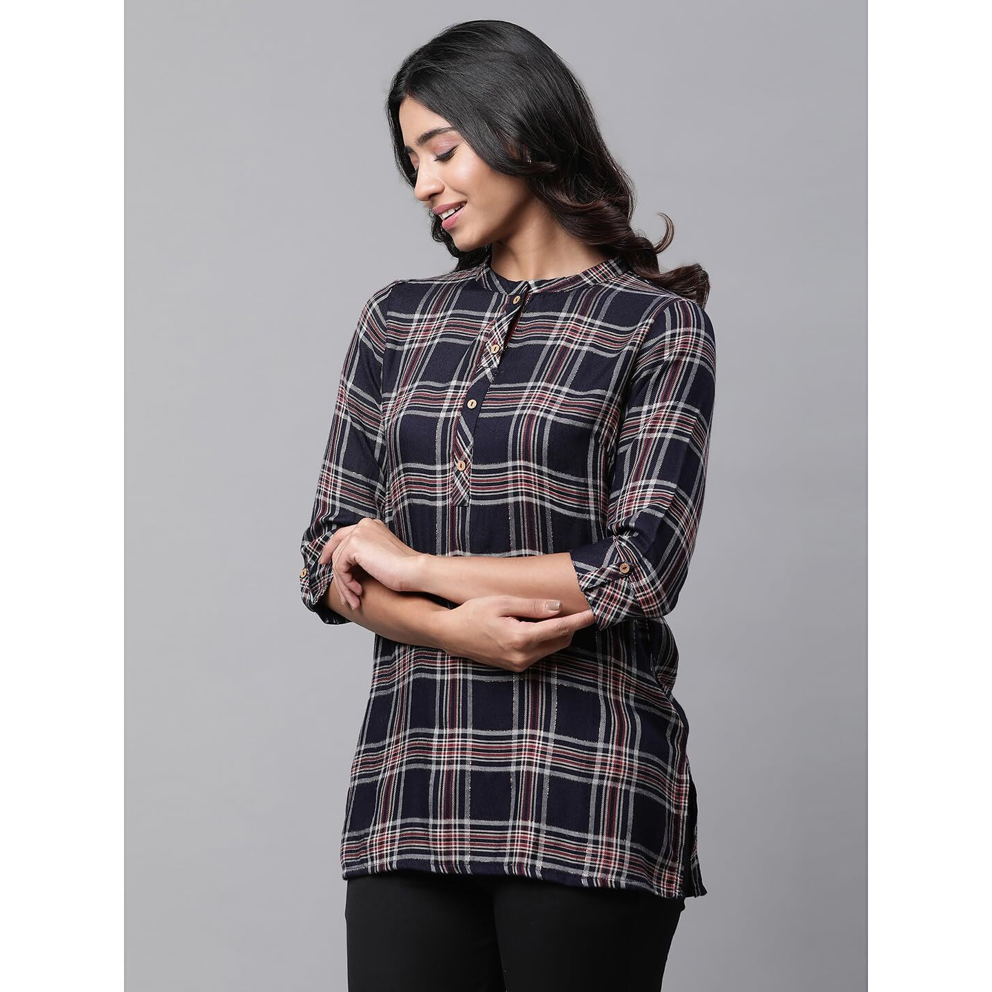 Aurelia Women's Regular Shirt (23Jua30320-704333_Denim Blue