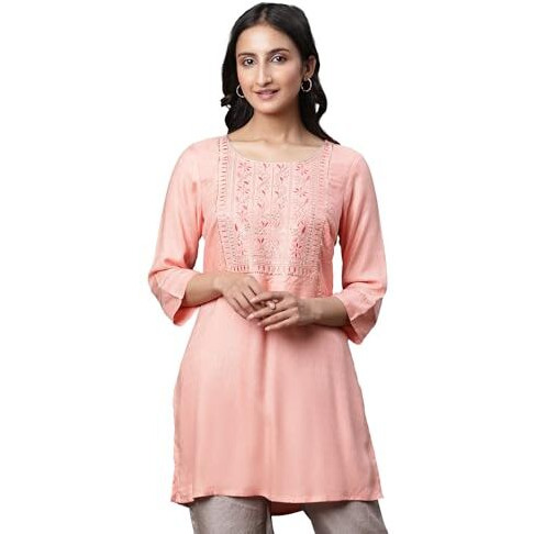 Aurelia Women's Viscose Regular Shirt (23Jua30411-606795_Blooming Dahlia