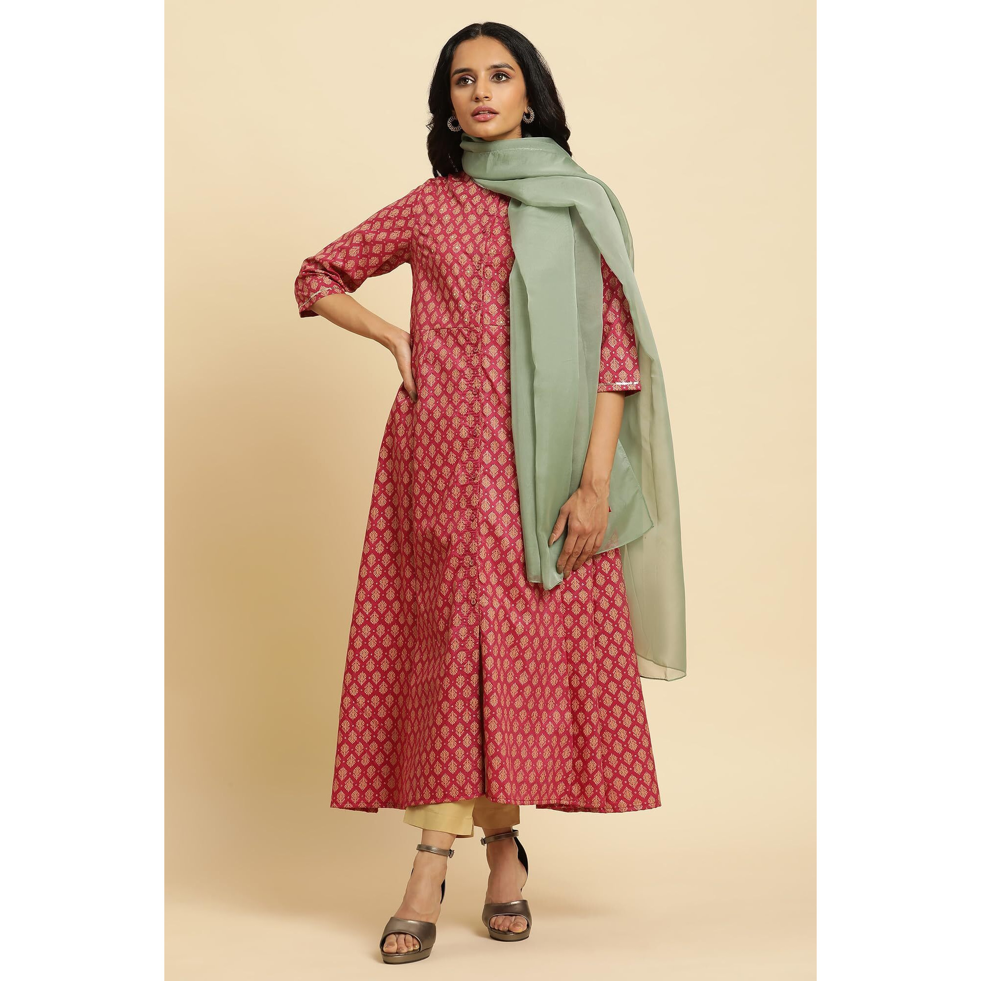 W For Woman Kurta, Slim Pant & Dupatta_23Austws10105-118920_M