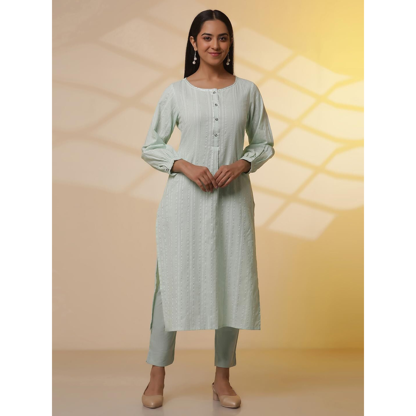Aurelia Women Straight Cotton Kurta Set With Trousers_23Feas15026-605313_2Xl