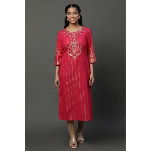 Aurelia Women's Viscose Regular Kurta (24Fea14536-606629_Wine