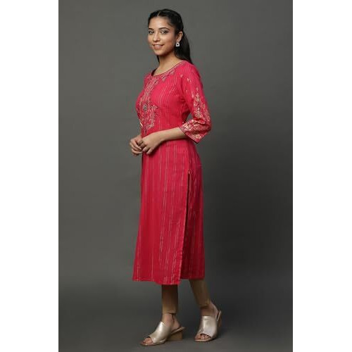 Aurelia Women's Viscose Regular Kurta (24Fea14536-606629_Wine