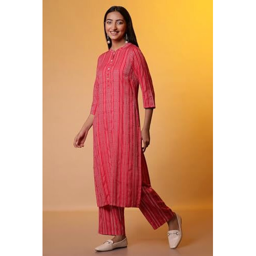 Aurelia Women's Rayon Kurta Set (24Feas14837_Pink