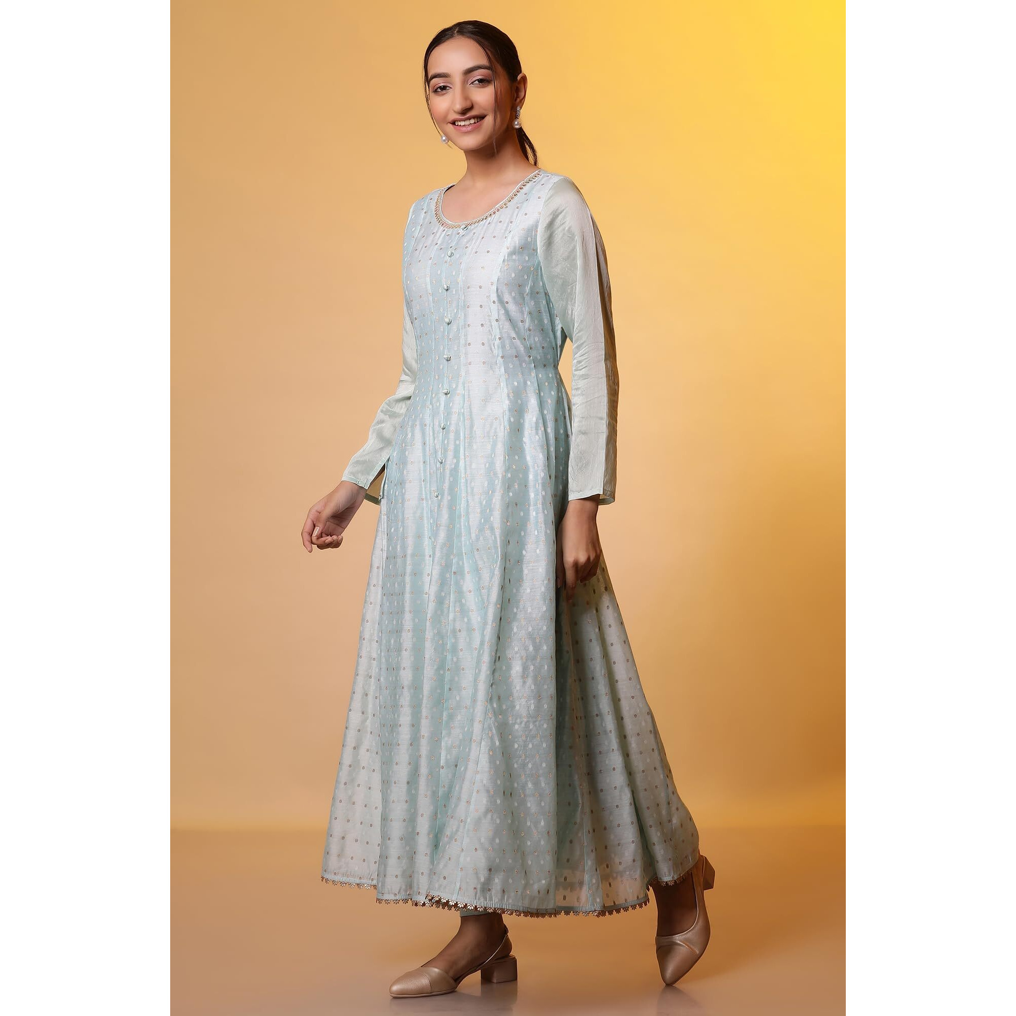 Aurelia Women's Rayon Kurta Set (24Fed10603_Blue
