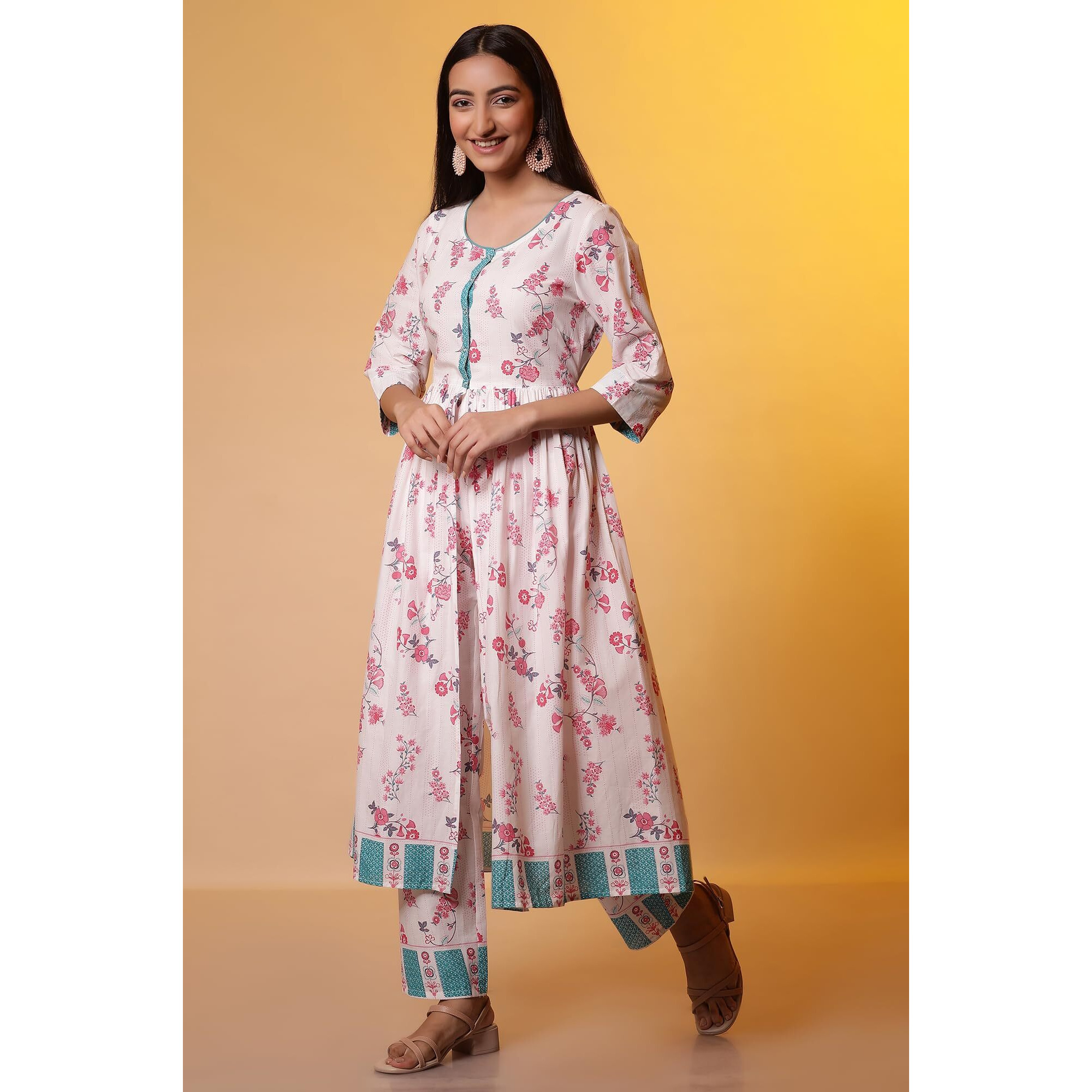 Aurelia Women's Cotton Kurta Set (24Feas15212_White