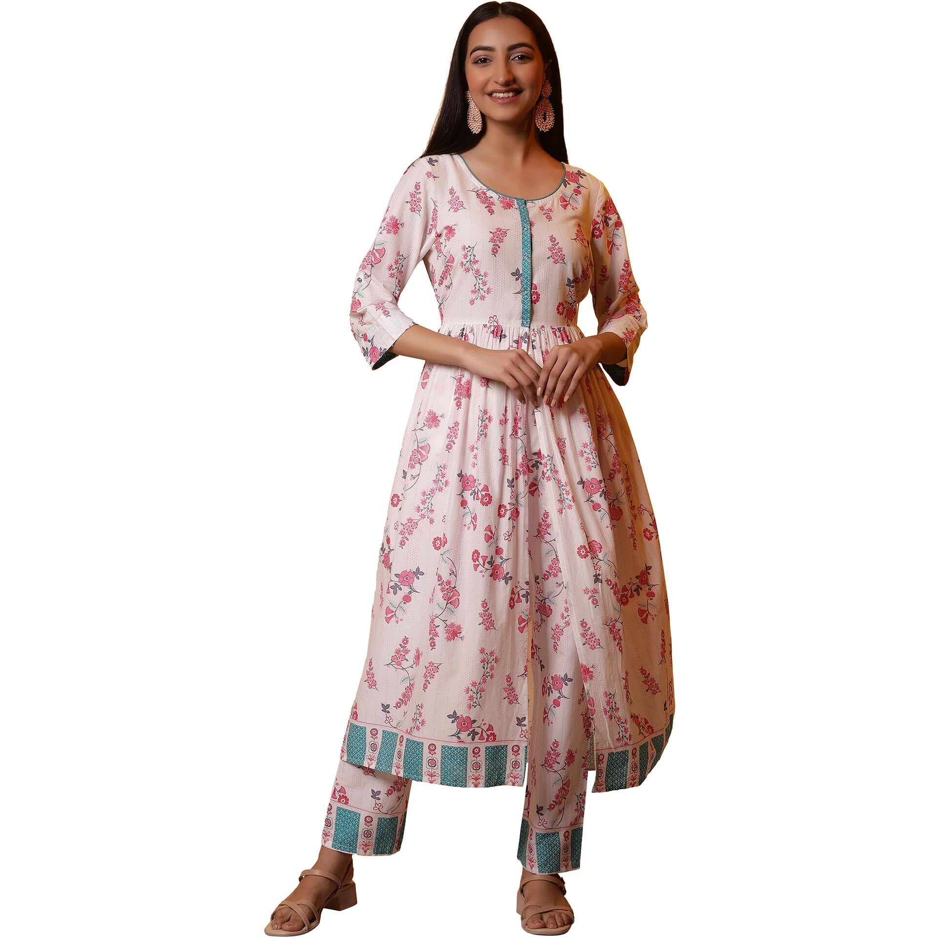 Aurelia Women's Cotton Kurta Set (24Feas15212_White